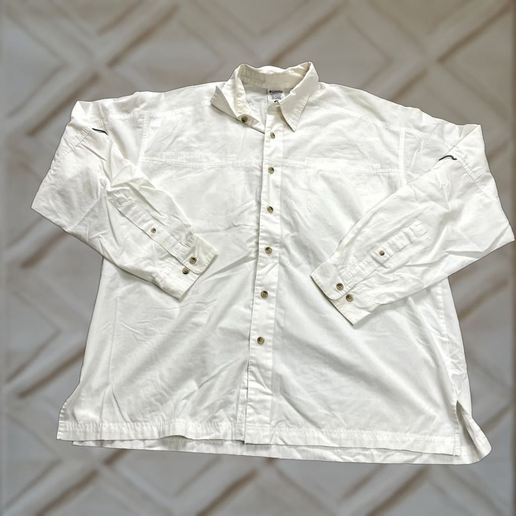 Vintage Columbia Shirt Mens XL White Long Sleeve Button-Down Casual Outdoor Top Size US XL / EU 56 / 4 - 1 Thumbnail