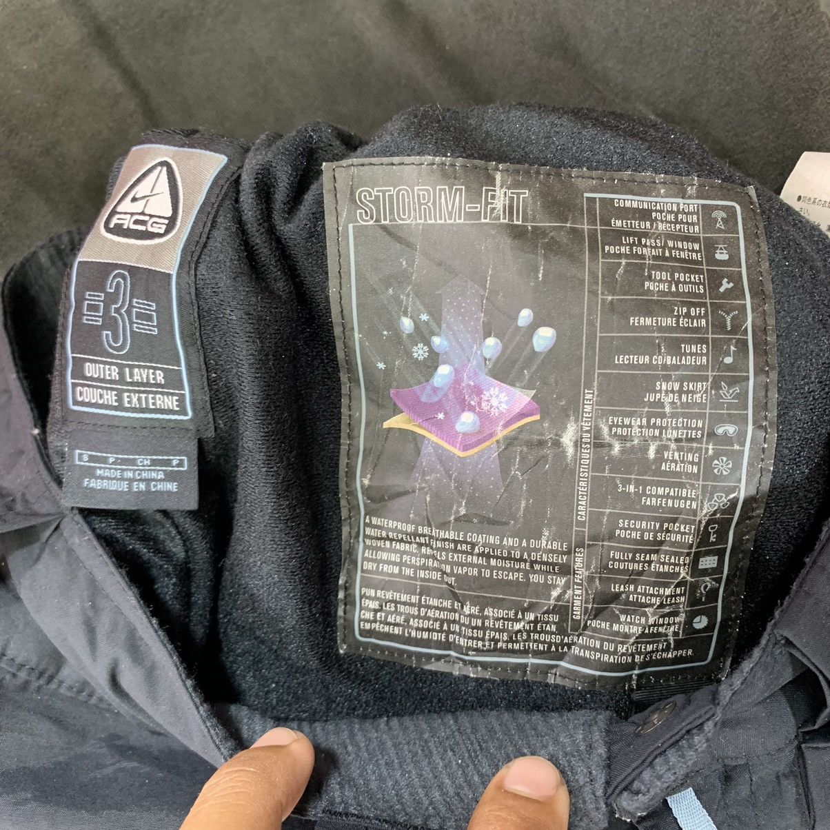 Nike × Nike ACG Vintage Nike ACG Storm Fit Black Pants Size 28" / US 6 / IT 42 - 13 Thumbnail