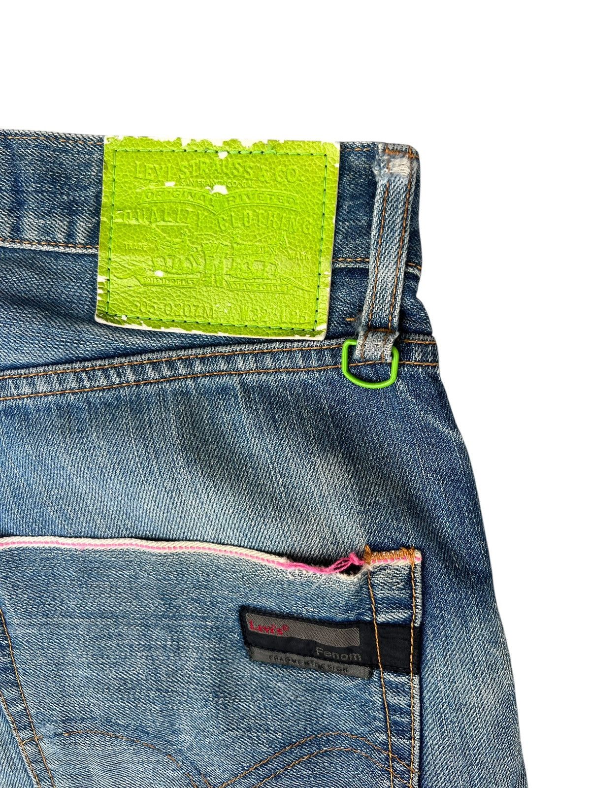 Fragment Design × Levi's 2009 Levi’s X Fragment Distress Selvedge Denim Cropped Jeans Size US 32 / EU 48 - 16 Thumbnail