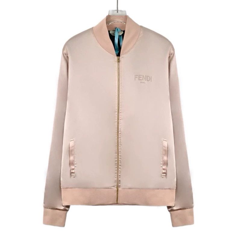 Fendi Fendi Pink Logo Embroidered Zip Jacket Size M / US 6-8 / IT 42-44 - 1 Thumbnail