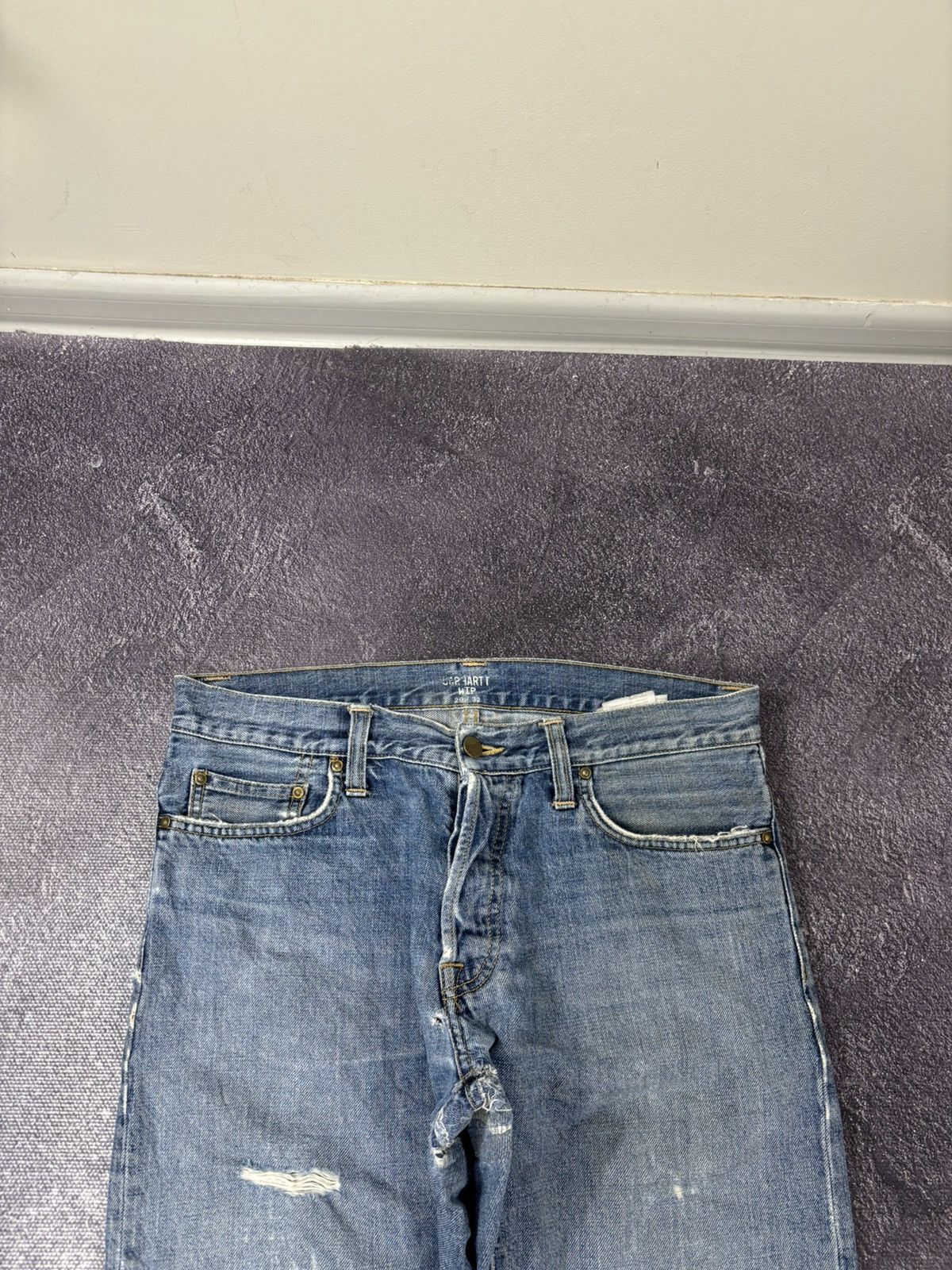 Carhartt Vintage Carhartt Denim Blue Work Hype Slim Klondike Jeans Size US 29 - 12 Thumbnail