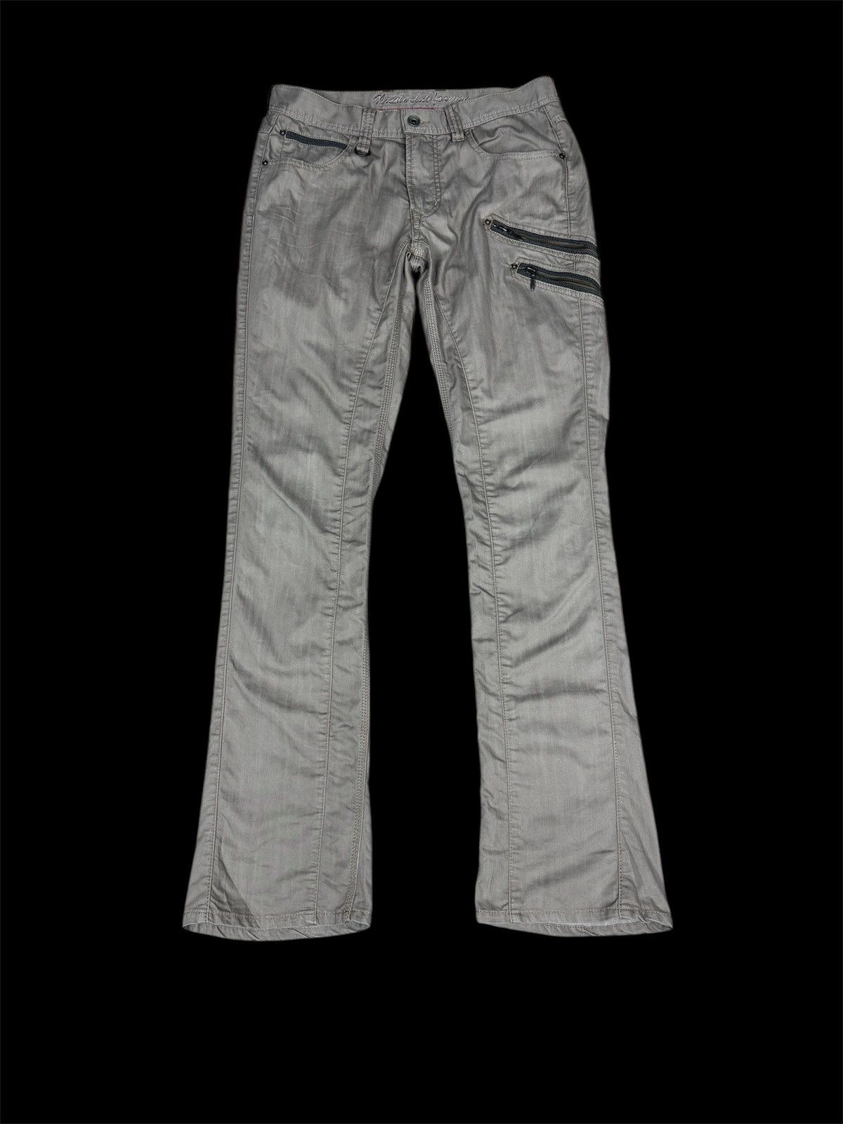 Japanese Brand Nicole Club Men Zipper Flared Pants. S0152 Size US 29 - 1 Thumbnail