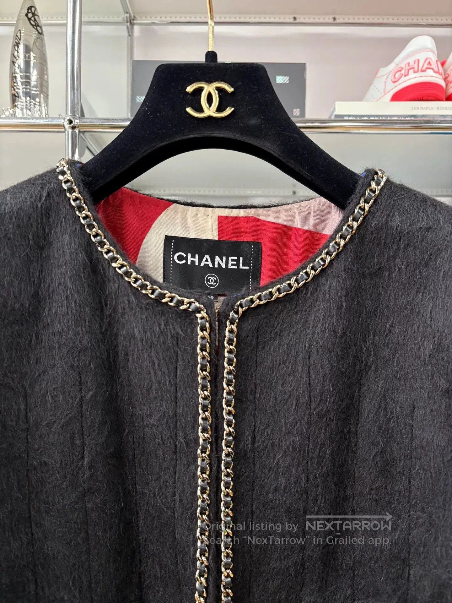 Chanel Classic Chanel Black Wool Blend Jacket. Size US S / EU 44-46 / 1 - 2 Thumbnail