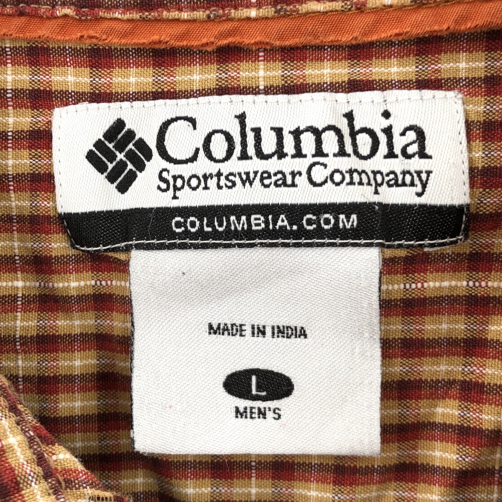 Vintage VINTAGE Columbia Shirt Mens Plaid Button-Up Long Sleeve Cotton Brown L Adult Regular 45 in Chest Mens Size US L / EU 52-54 / 3 - 4 Thumbnail