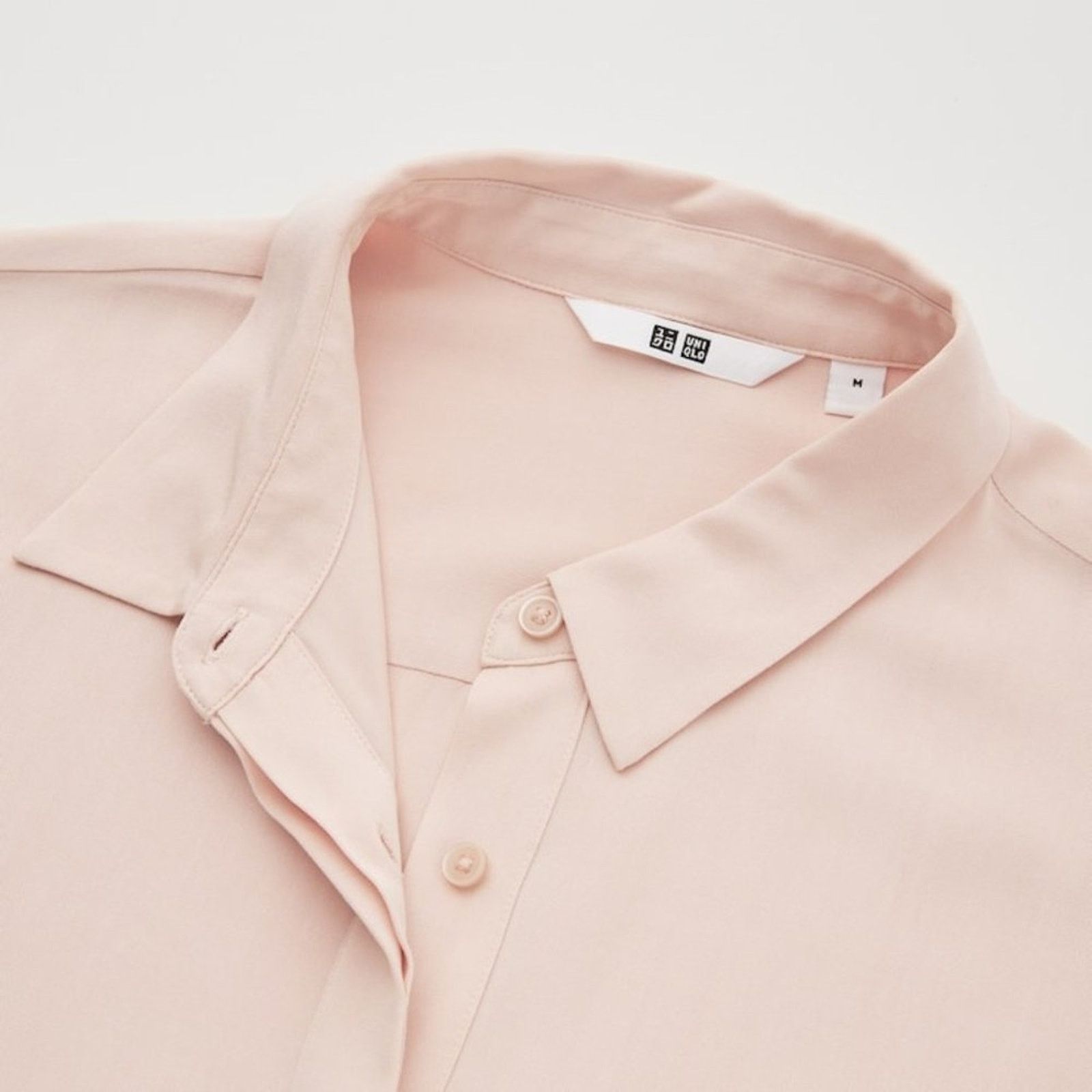 Uniqlo Uniqlo Pink Rayon Long-Sleeve Shirt Dress Size S / US 4 / IT 40 - 9 Thumbnail