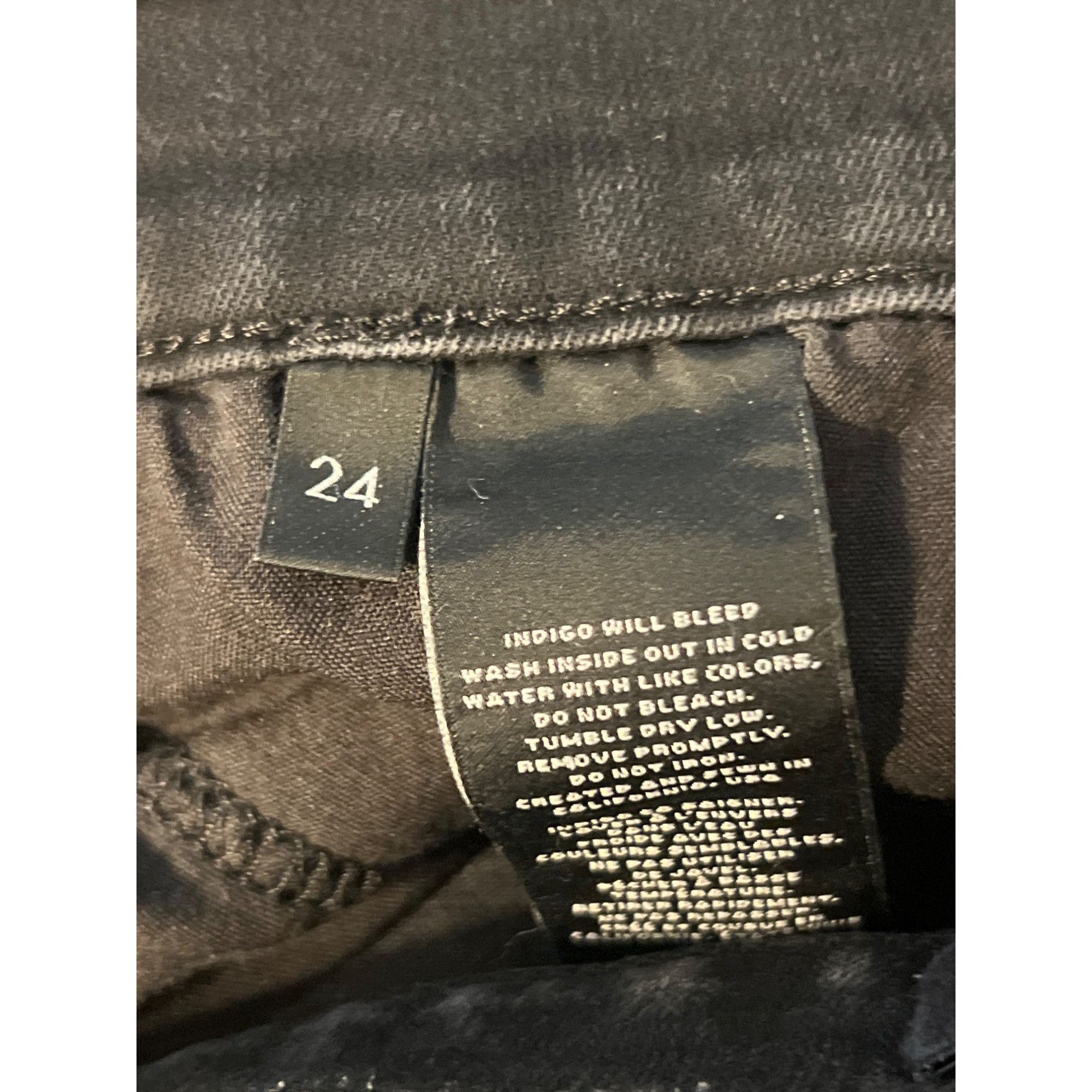 J Brand J Brand Maria Black Distressed Skinny Denim Jeans Knee Rips Size 42" / US 20 - 8 Thumbnail