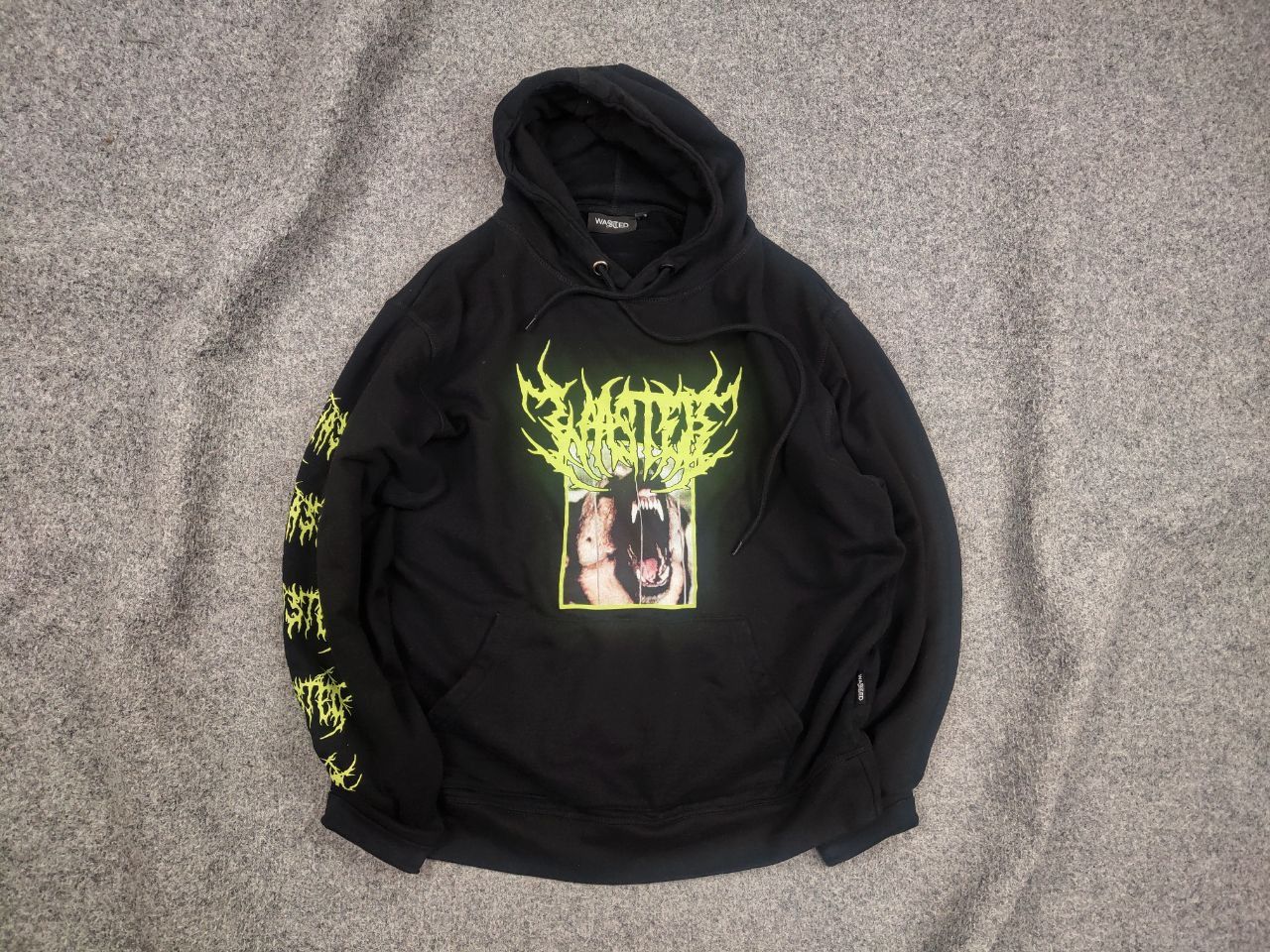 Wasted Paris Wasted Fearless Dog Logo Black Oversized Hoodie Y2K Style Size US S / EU 44-46 / 1 - 2 Thumbnail