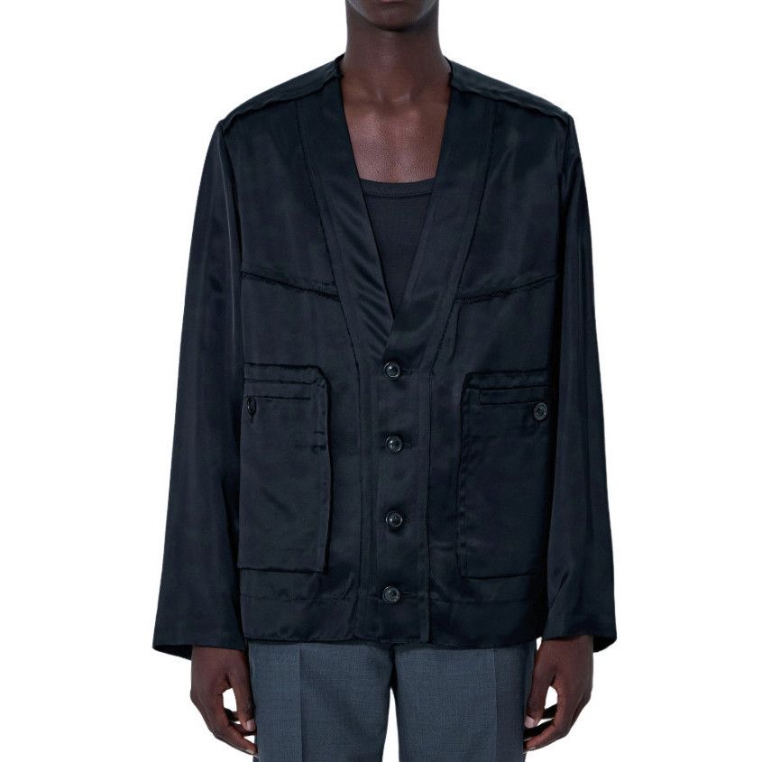 Maison Margiela MAISON MARGIELA Black Buttoned Jacket New & Authentic (Men's Size US L / EU 52-54 / 3 - 1 Preview