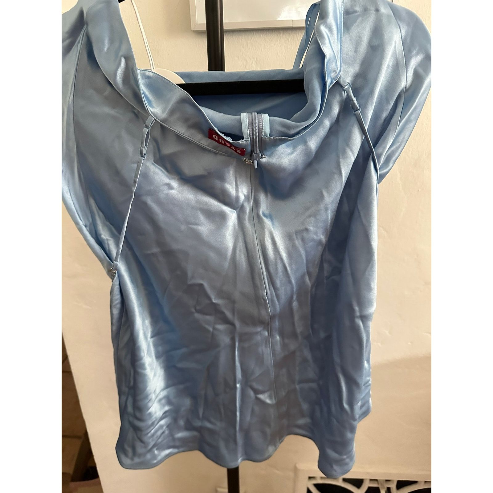 Staud STAUD Cadence Mini Dress Azure 14 Size XL / US 12-14 / IT 48-50 - 2 Thumbnail