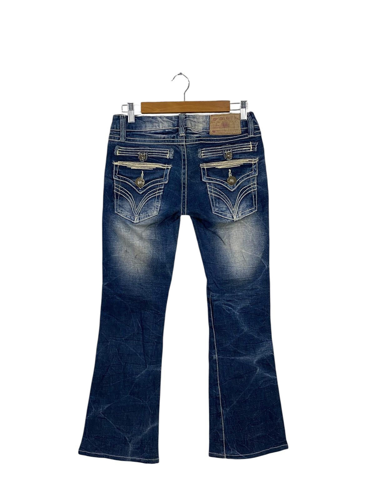 Seditionaries Japanase brand flared denim nice pattern Size US 29 - 7 Thumbnail