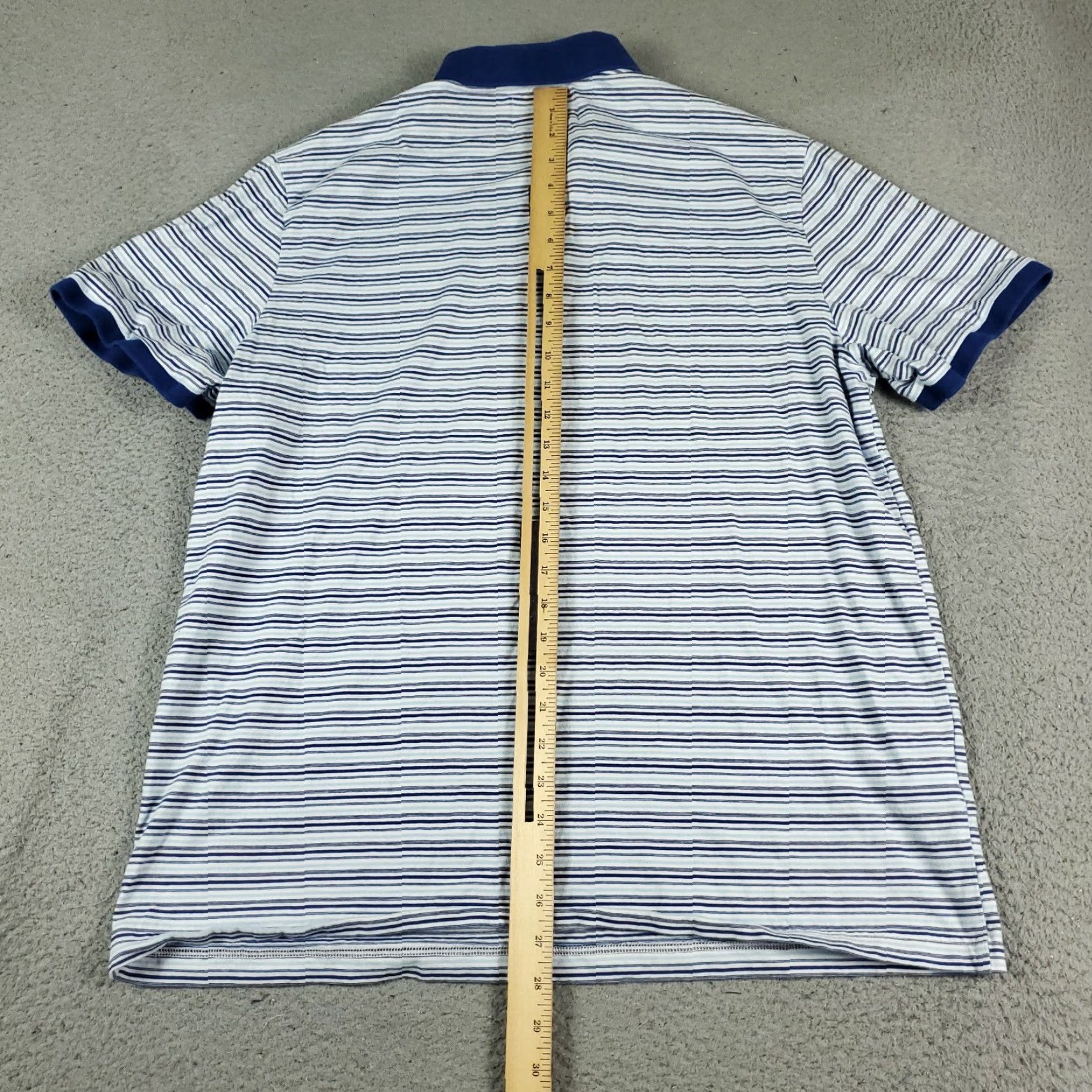 Original Penguin Original Penguin Polo Shirt Mens XL Blue Striped Short Sleeve Size US XL / EU 56 / 4 - 4 Thumbnail