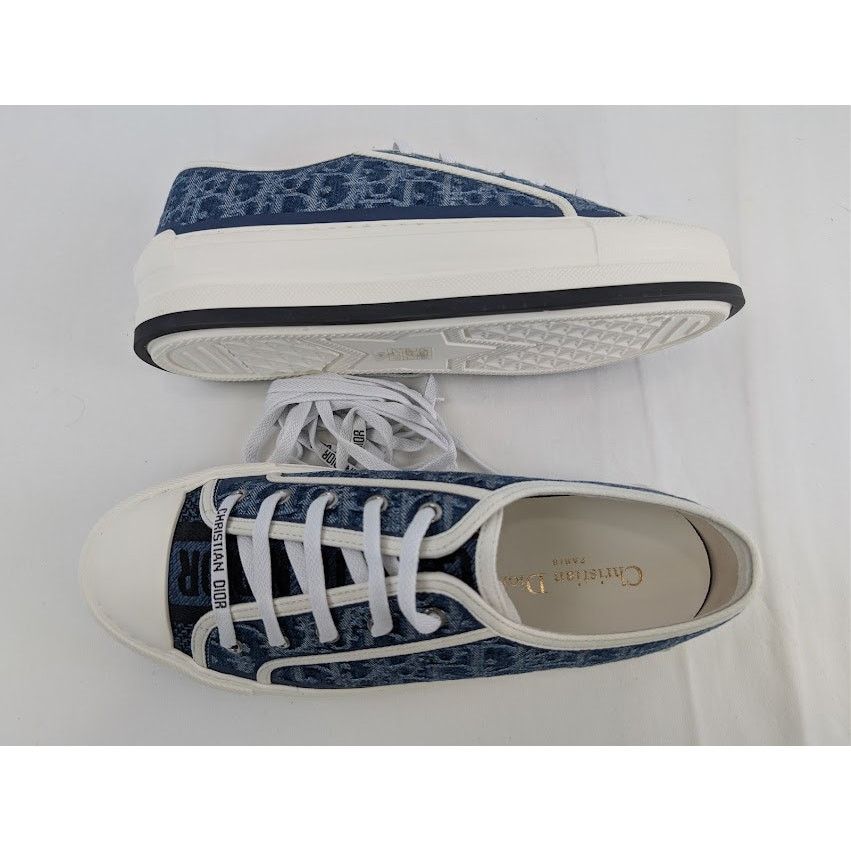 Dior o1rshd1 Walk'n'Dior Platform Sneaker Blue Stonewashed Effect Size US 11 / IT 41 - 1 Thumbnail