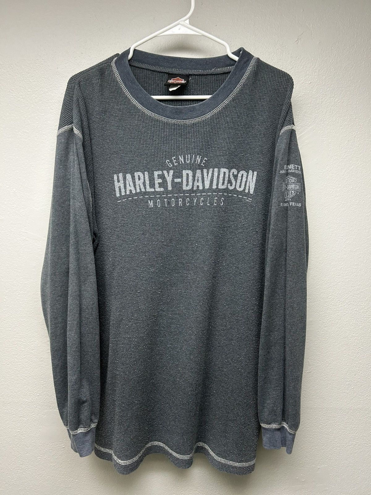 Harley Davidson Harley Davidson El Paso Texas Grey Thermal Longsleeve Size US L / EU 52-54 / 3 - 1 Thumbnail
