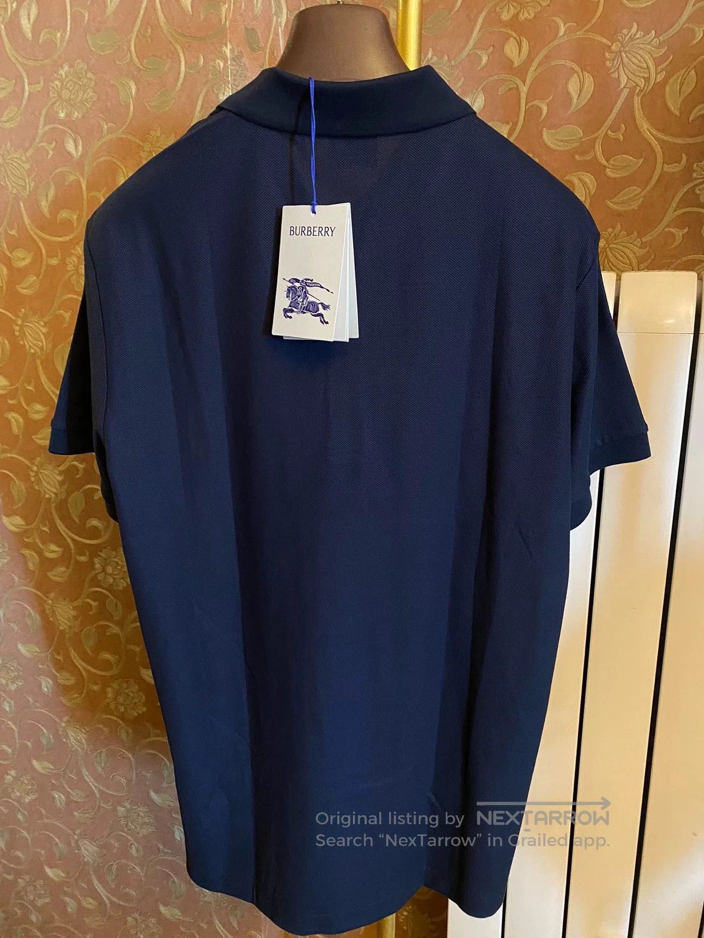 Burberry Blue Short Sleeve Polo Shirt . Size US L / EU 52-54 / 3 - 4 Thumbnail