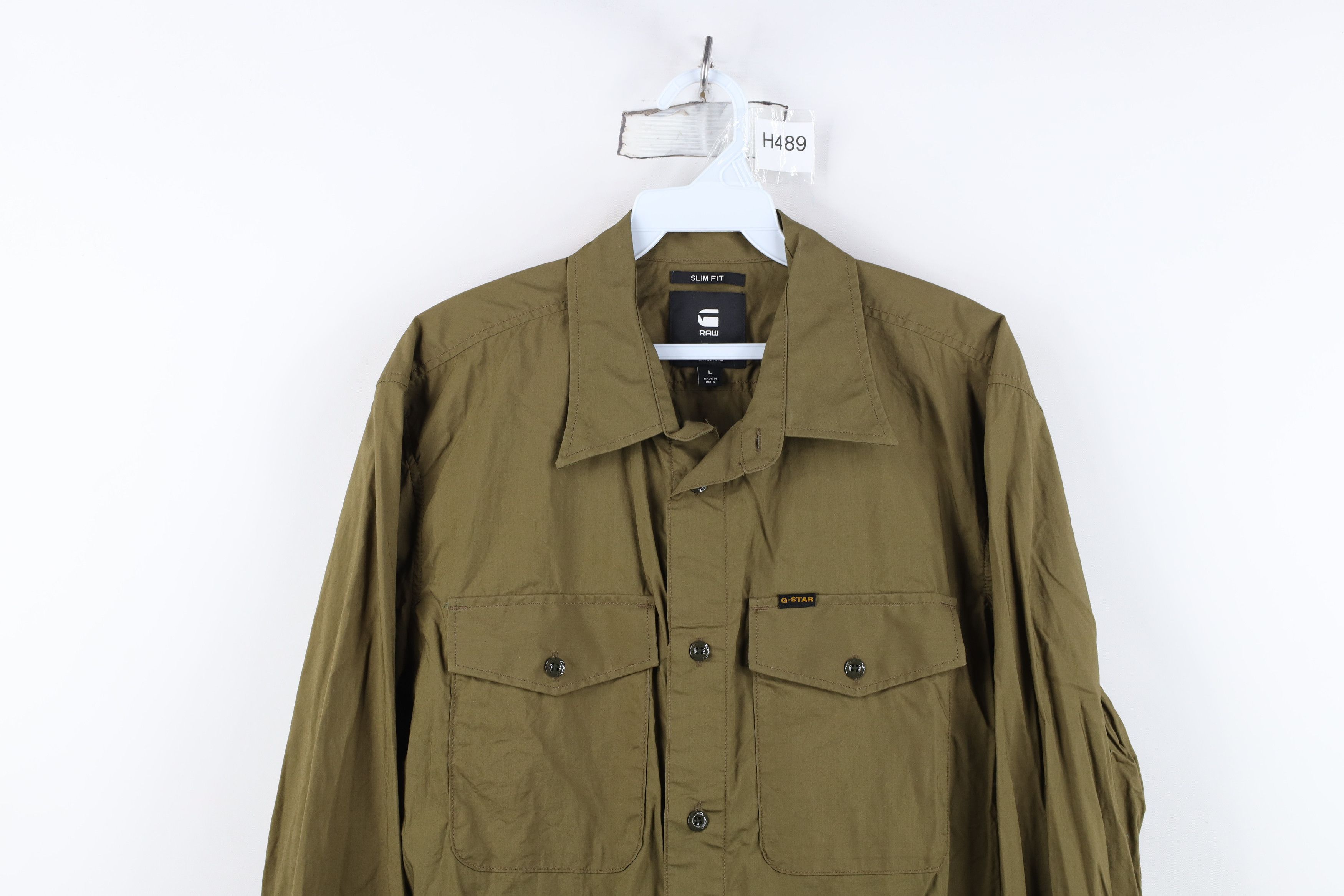 G-Star G Star Raw Spell Double Pocket Collared Button Shirt Green Size US L / EU 52-54 / 3 - 2 Thumbnail