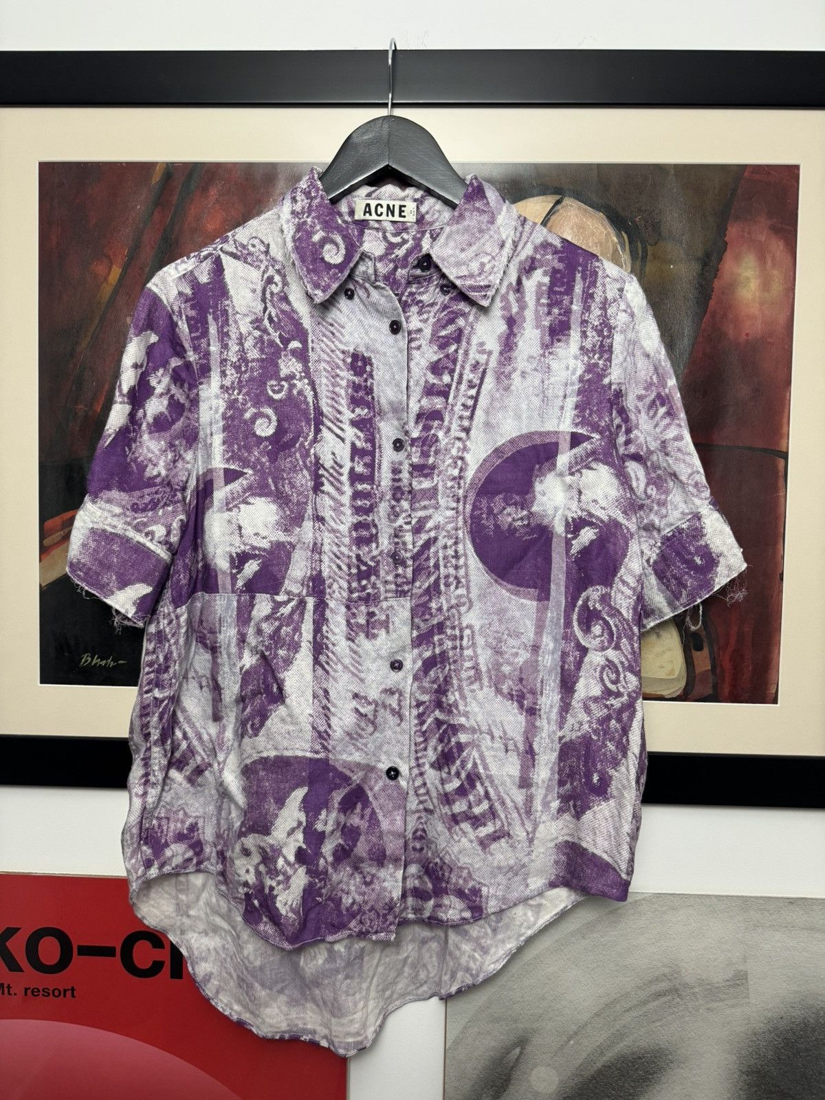 Acne Studios Acne Studios Currency Money Print Vintage Shirt Streetwear Size US M / EU 48-50 / 2 - 1 Thumbnail