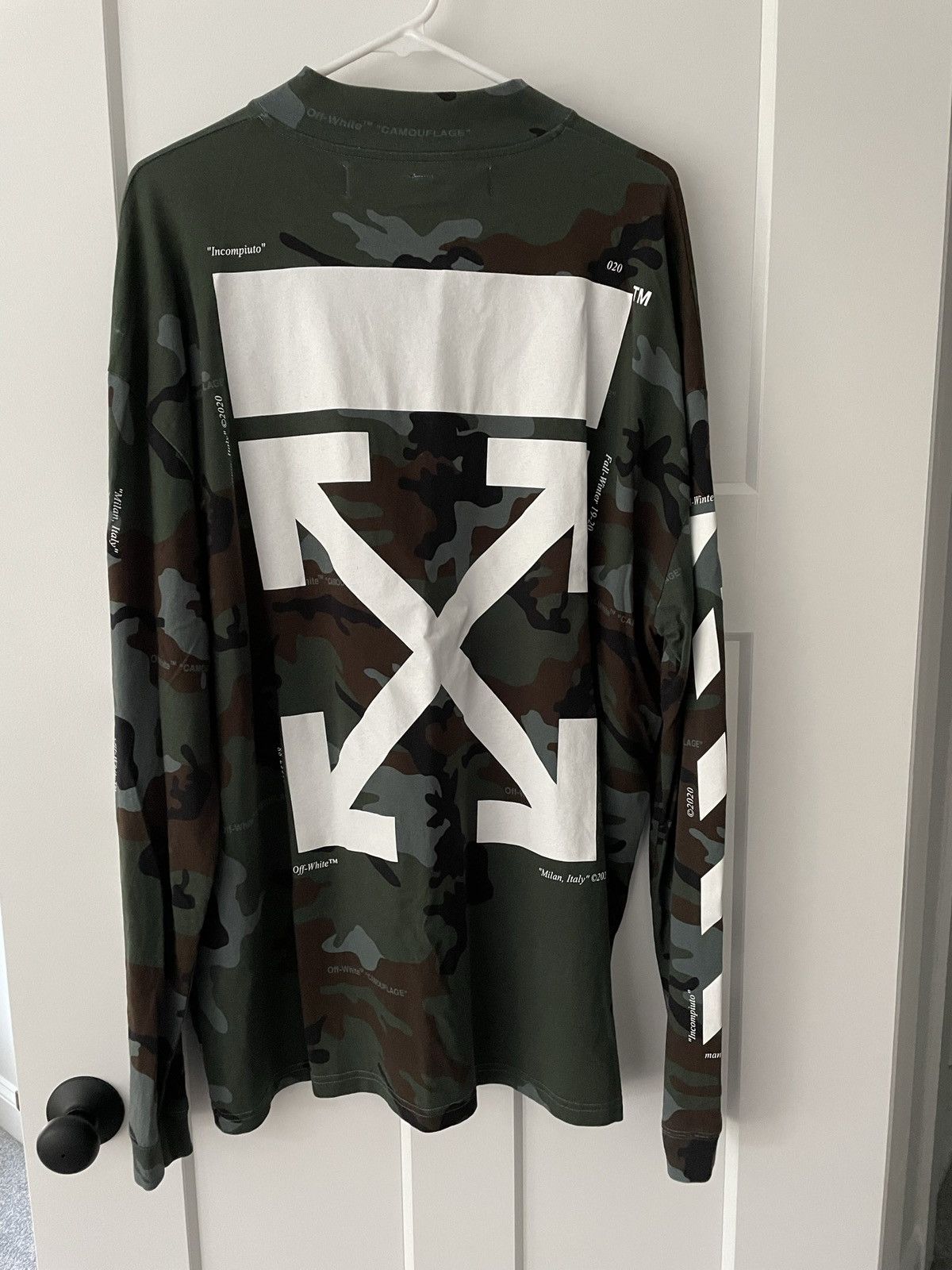 Off-White Off-White Camo Long Sleeve Shirt Half Zip size M Size US M / EU 48-50 / 2 - 2 Thumbnail