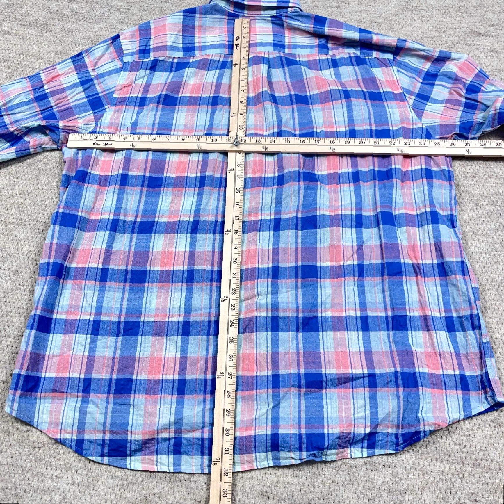 Vineyard Vines Vineyard Vines Shirt Men 2XL Slim Fit Tucker Blue Pink Plaid Button Up Shirt Size US XXL / EU 58 / 5 - 6 Thumbnail