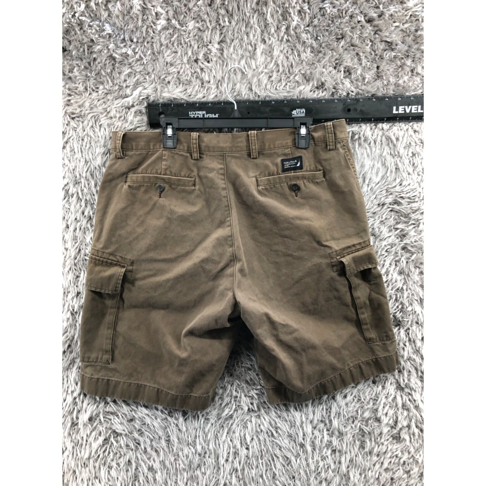 Nautica Nautica Cargo Shorts Mens Size 36W Mid Rise Brown Medium Wash 5-Pocket Regular Fit USA Vintage? No Size US 36 / EU 52 - 6 Thumbnail