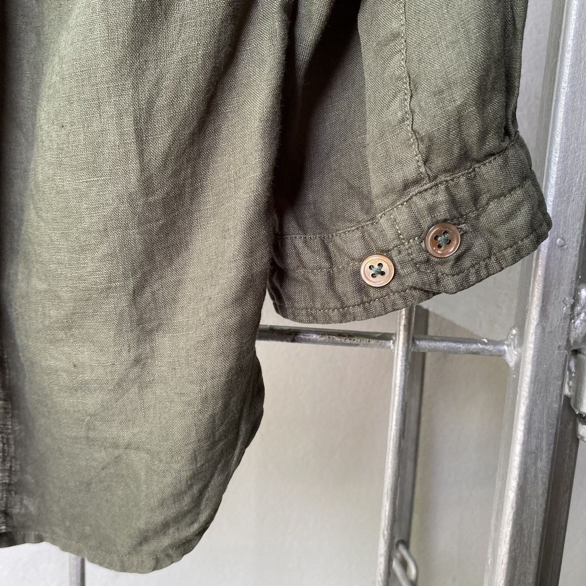 OMNIGOD OMNIGOD Dark Green Roll-Up Sleeve Blouse Size XS / US 0-2 / IT 36-38 - 8 Thumbnail