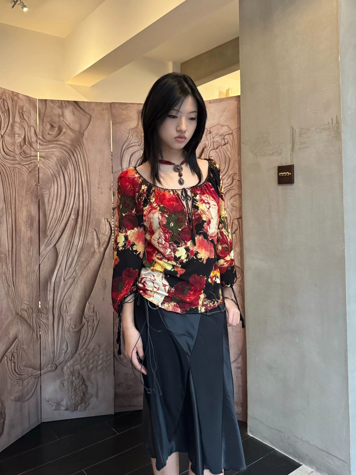 Jean Paul Gaultier JPGaultier Vintage Archive Floral Tie Tassel 7/8 Sleeve 6 Size M / US 6-8 / IT 42-44 - 4 Thumbnail