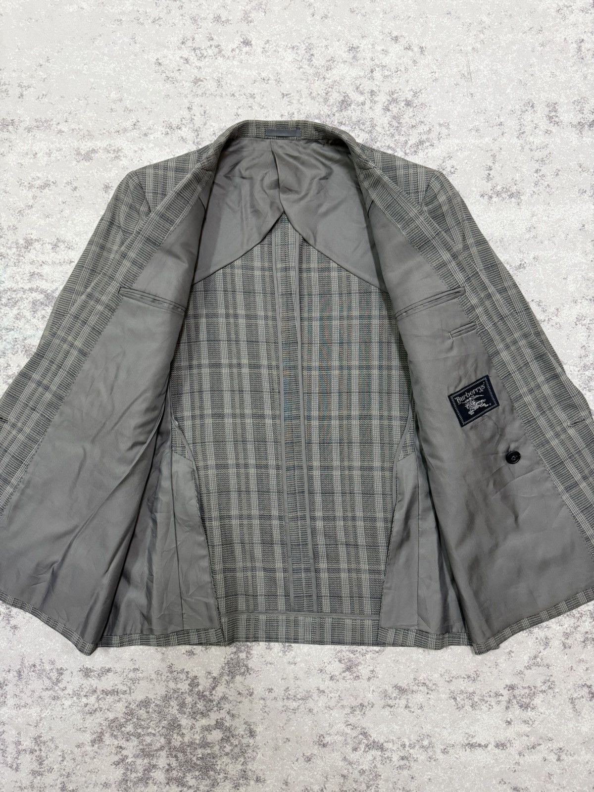 Burberry Vintage 90s Burberrys Chekered Linen Blazer Size US M / EU 48-50 / 2 - 8 Thumbnail