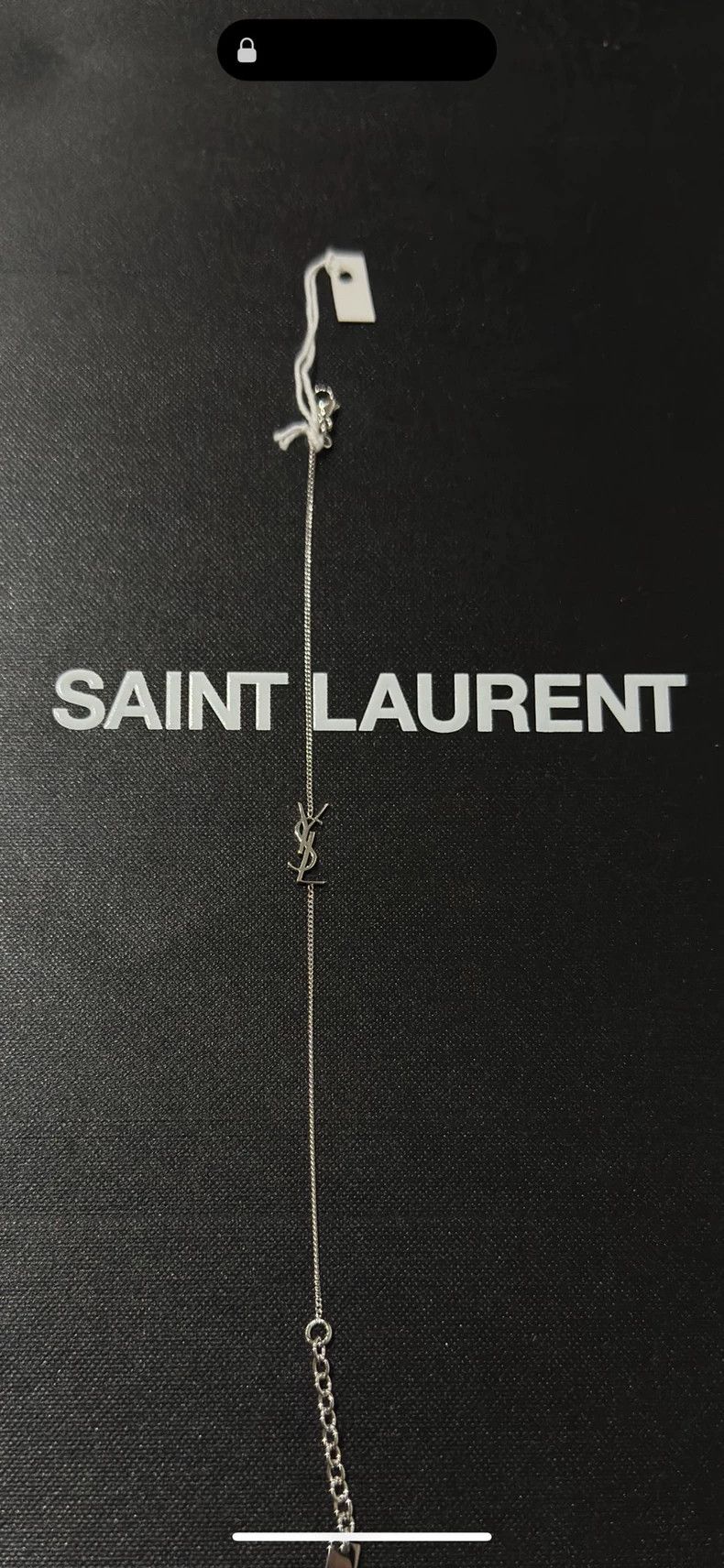 Saint Laurent Paris Saint Laurent Paris Silver logo bracelet Size ONE SIZE - 1 Thumbnail