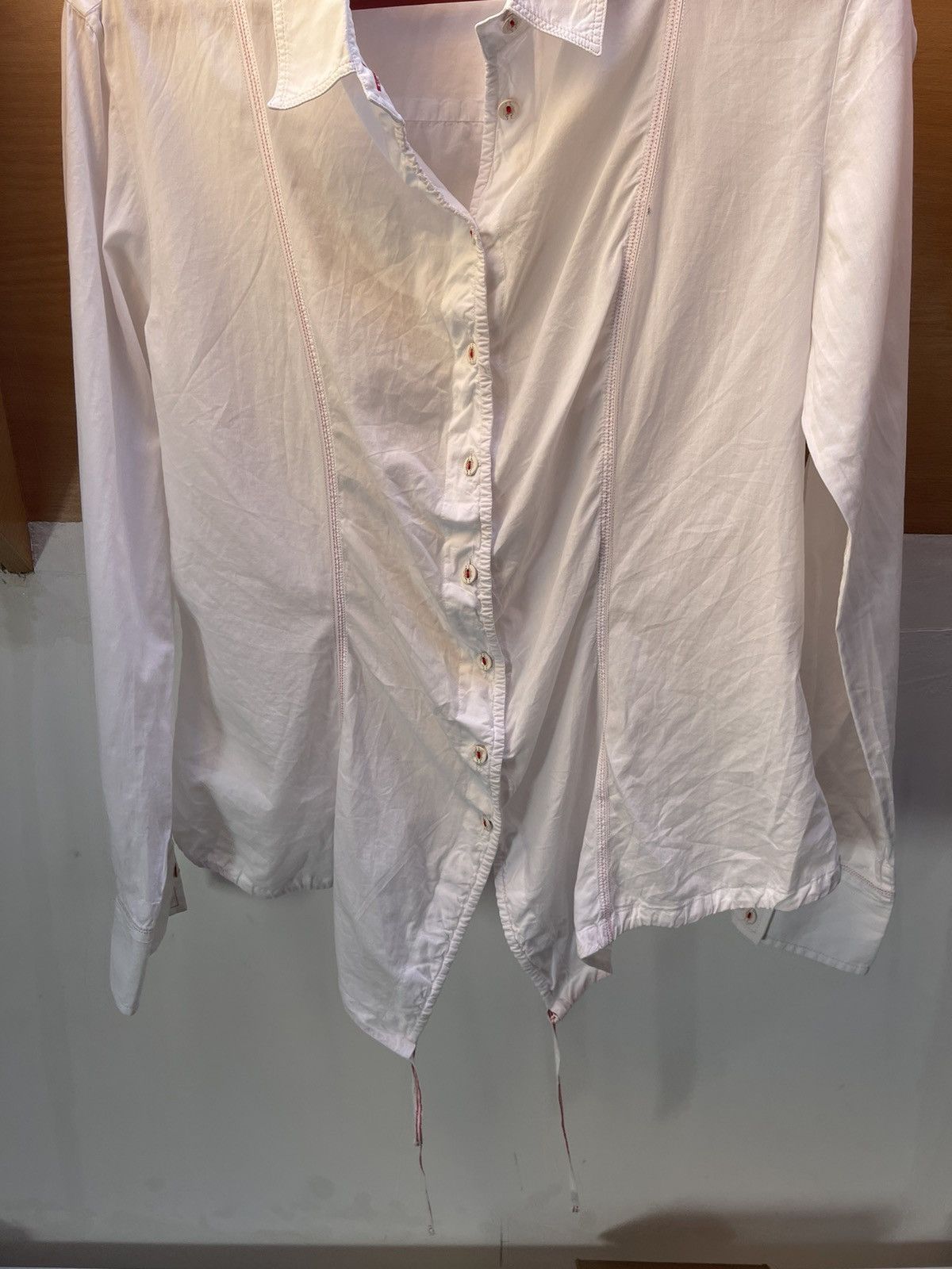 Marithe + Francois Girbaud marithe francois girbaud shirt women L white Le Jan De Y2K Size L / US 10 / IT 46 - 3 Thumbnail