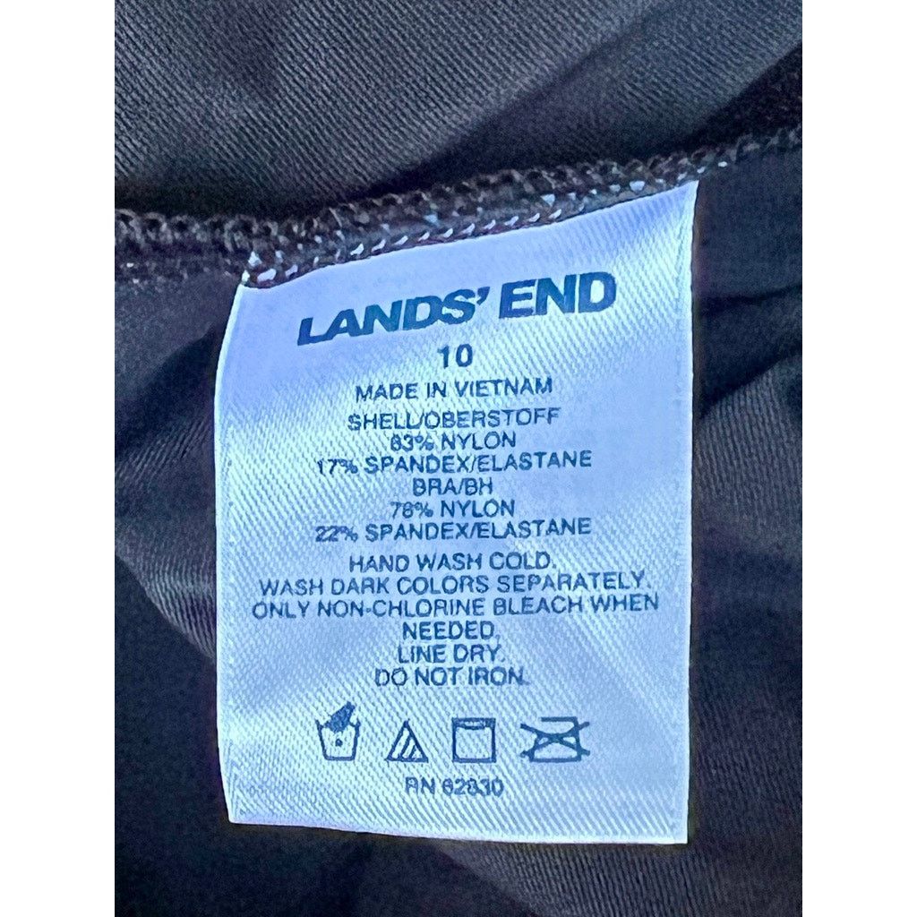 Lands' End Land's End Bathing Swim Suit Tankini Top 10 Black Modest EUC Size ONE SIZE - 5 Thumbnail