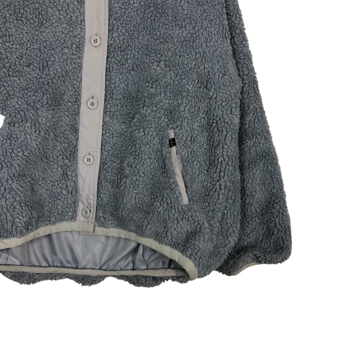 Alpha Industries 🔥VINTAGE DIP PILE FLEECE JACKET BUTTON ALPHA INDUSTRIES Size US M / EU 48-50 / 2 - 7 Thumbnail