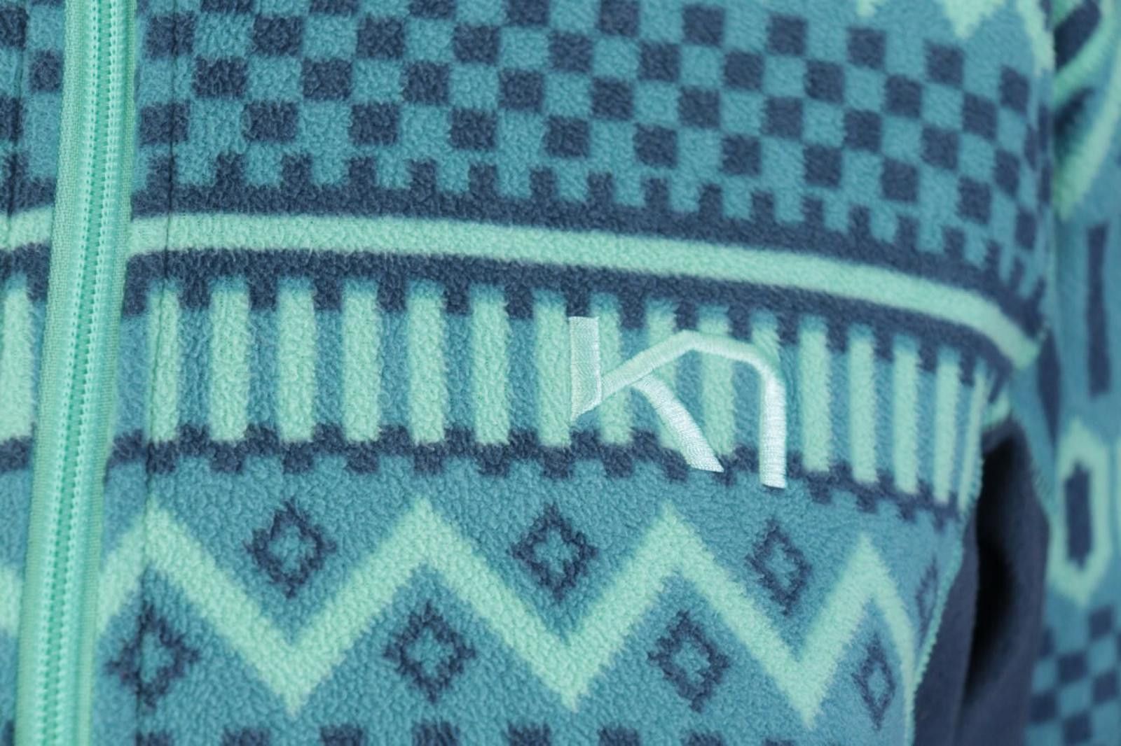Designer Kari Traa Blue Geometric Fair Isle Full Jacket Size L Size L / US 10 / IT 46 - 3 Thumbnail