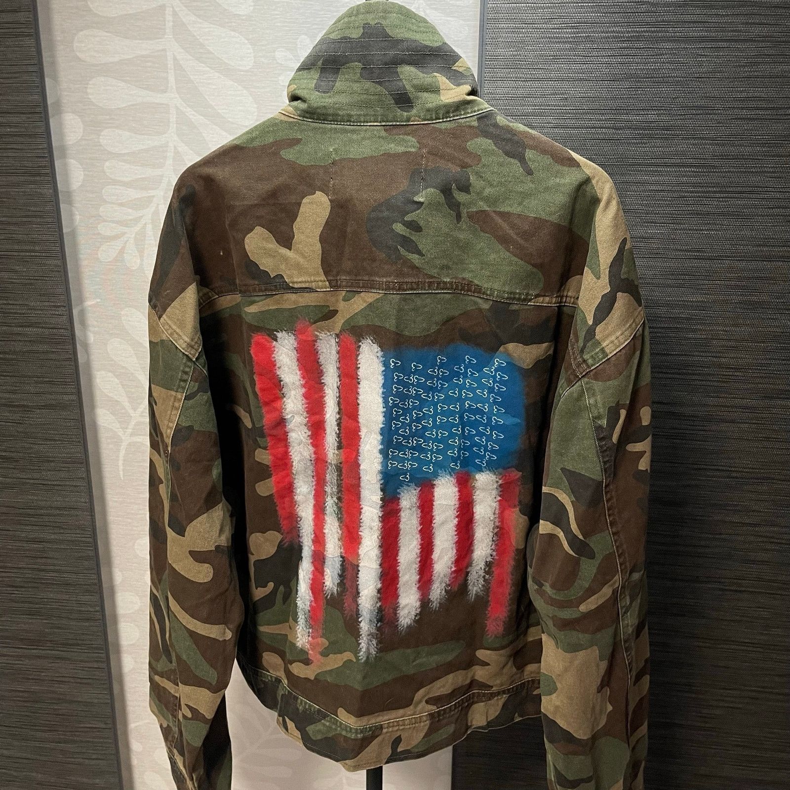 Japanese Brand Camouflage American Flag Military Denim Jacket Size US M / EU 48-50 / 2 - 6 Thumbnail