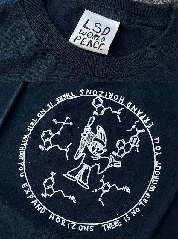 LSDworldpeace LSD World Peace "The Hofmann Tee" Large Size US L / EU 52-54 / 3 - 1 Thumbnail
