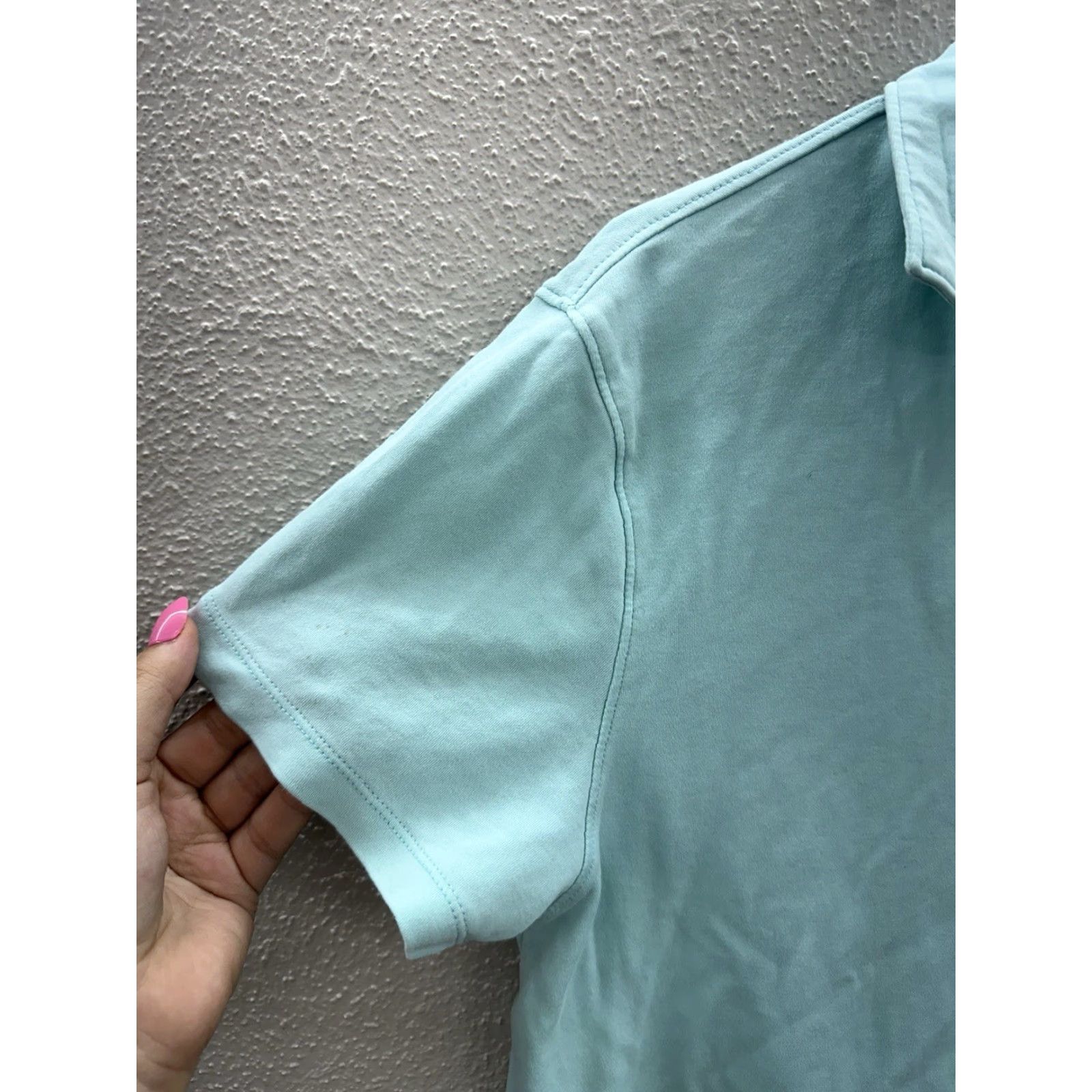 Apt. 9 Apt. 9 Womens Shirt Medium Blue Collared Short Sleeve Polo Size M / US 6-8 / IT 42-44 - 2 Thumbnail
