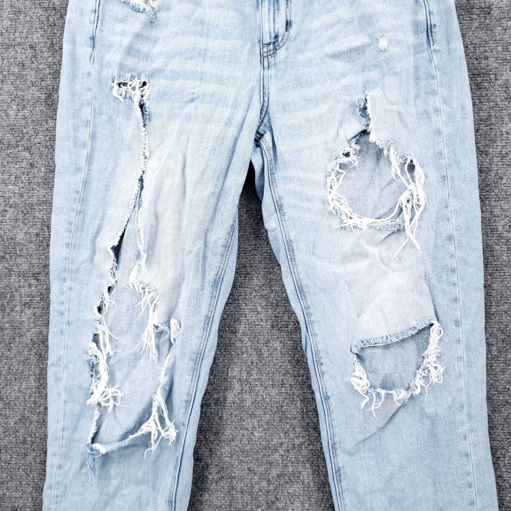 American Eagle Outfitters American Eagle Jeans Womens 12 Long Blue Hi Rise Tomgirl Ripped Denim Size 34" / US 12 / IT 48 - 4 Thumbnail