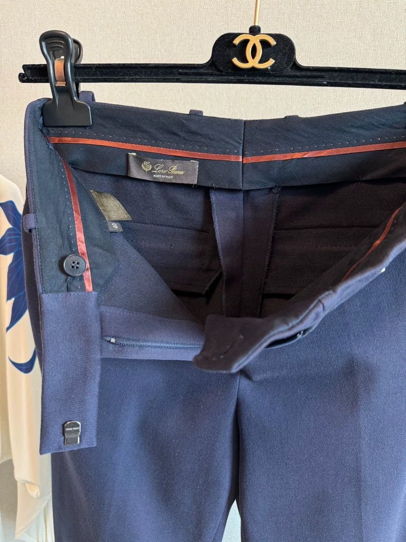 Loro Piana LORO PIANA Blue cotton casual pants Size 26" / US 2 / IT 38 - 4 Thumbnail