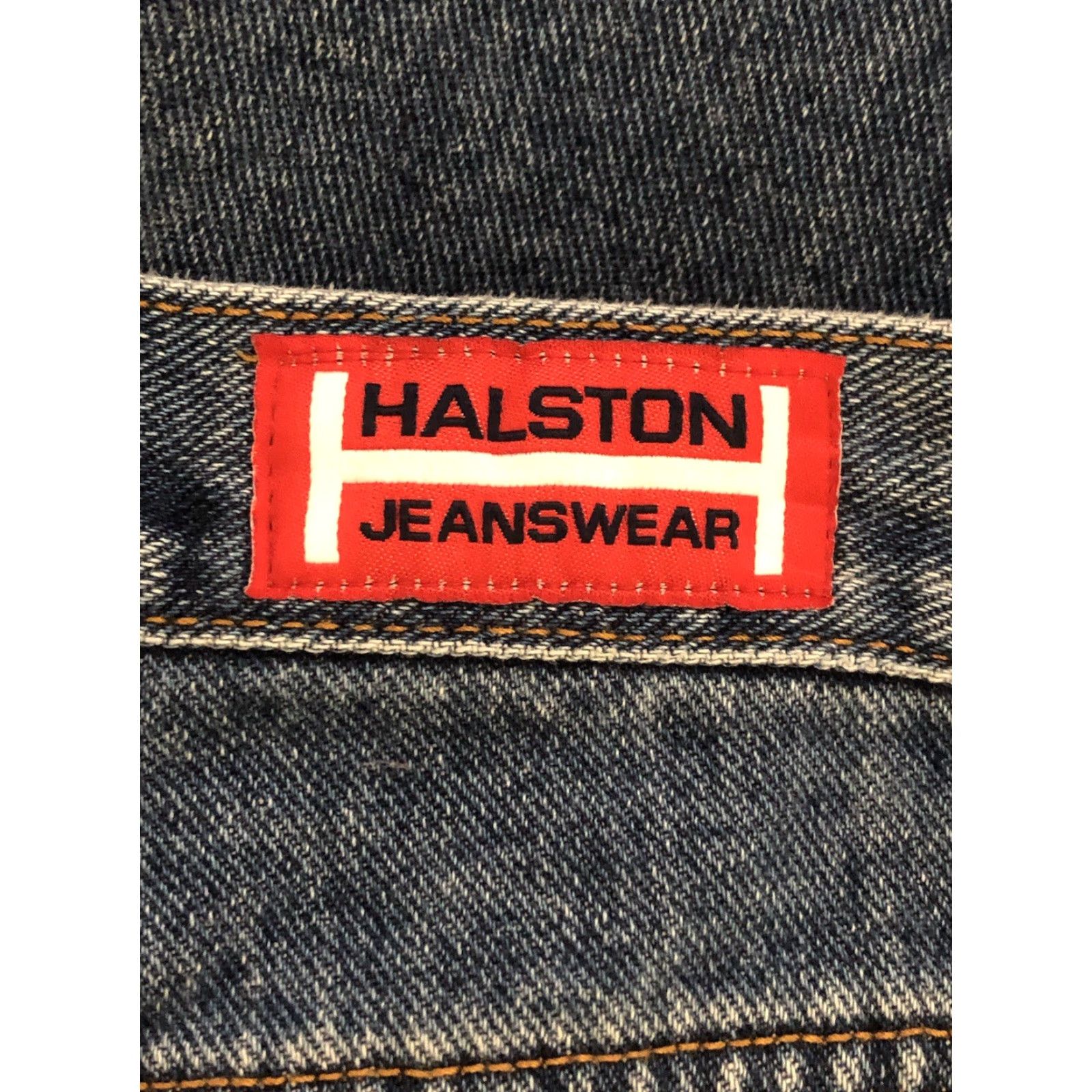 Halston VINTAGE Halston Denim Shorts 33" Waist High Rise 90s Bohemian Grunge Hippie Retro Rock Women 16 Denim Shorts Size 38" / US 16 / IT 52 - 3 Thumbnail