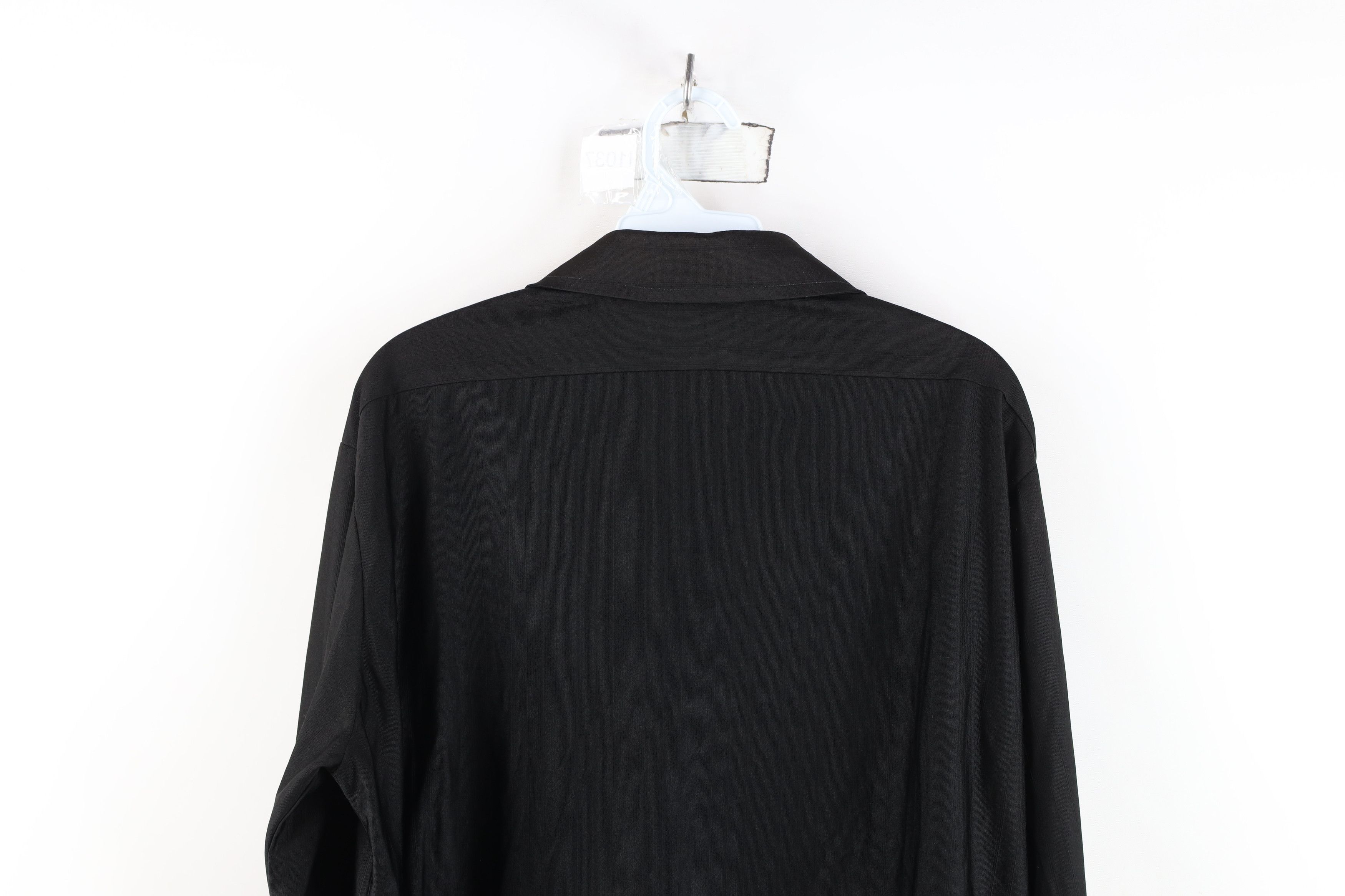 Vintage Vintage 70s Streetwear Knit Collared Button Shirt Black USA Size US M / EU 48-50 / 2 - 13 Thumbnail