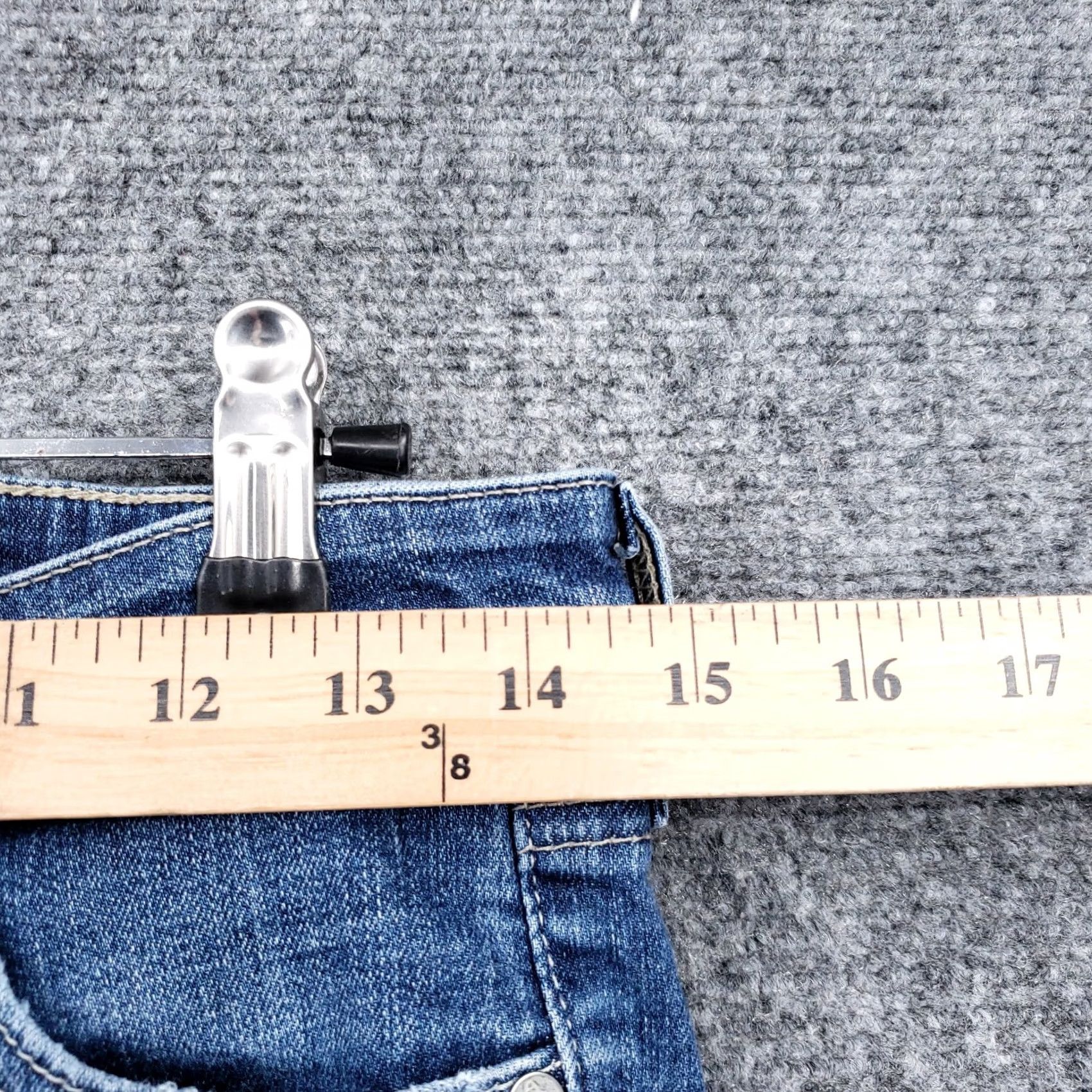 Denime Adelyn Goldschmeid Jegging Womens 28 x 28 Legging Angle Mid Rise Blue Denim Size 28" / US 6 / IT 42 - 7 Thumbnail