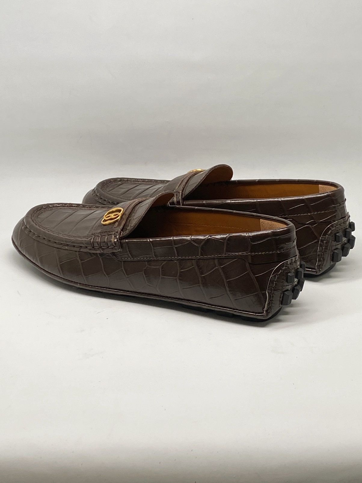 Bally Bally Keeper Croc-Embossed Leather Driving Loafers size 7.5 Size US 7.5 / EU 40-41 - 5 Thumbnail