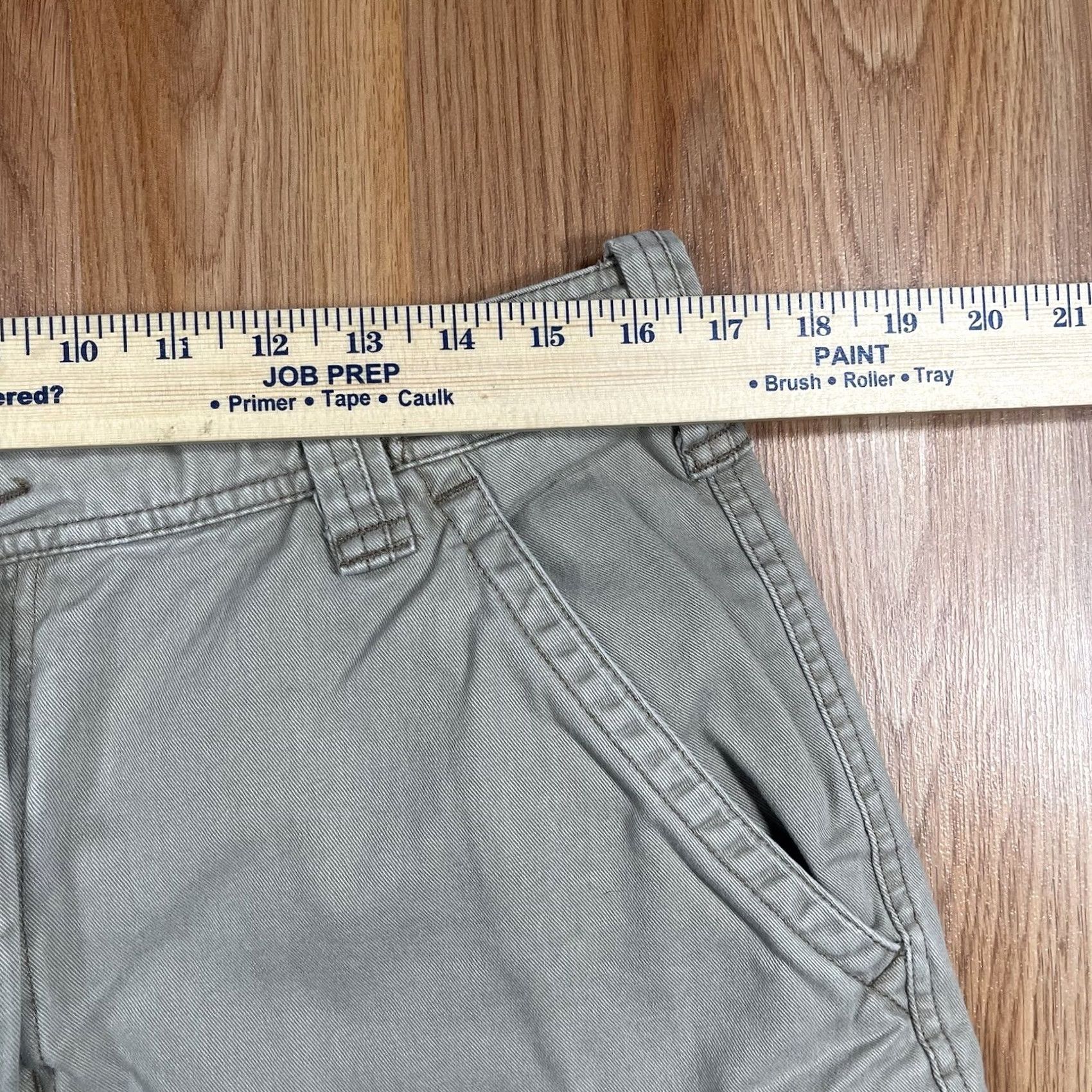 Vintage Aeropostale Shorts Mens 34/32 Khaki Chino Slack Beige 100% Cotton FlatFront Size US 34 / EU 50 - 4 Thumbnail