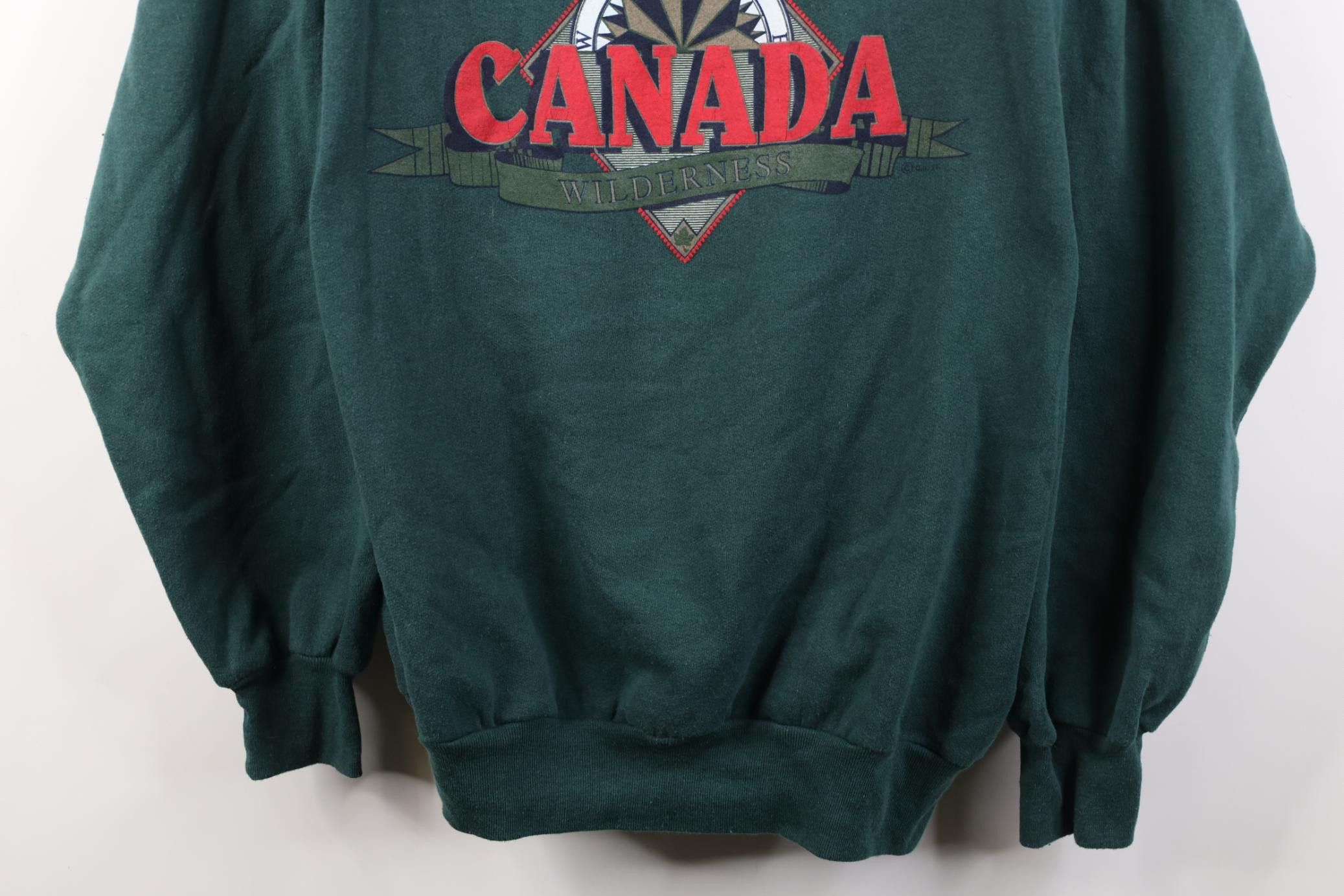 Vintage Vintage 90s Streetwear Spell Canada Wilderness Sweatshirt Size XXL / US 16-18 / IT 52-54 - 3 Thumbnail