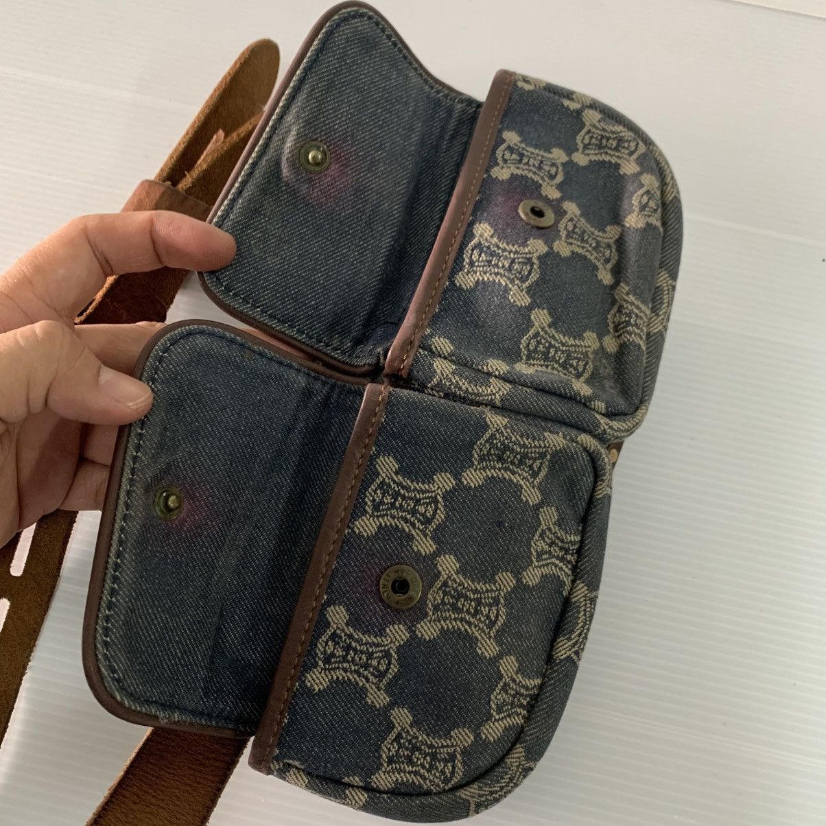 Celine Celine Monogram Canvas Denime Belt Pre-Owned Bag Size ONE SIZE - 7 Thumbnail