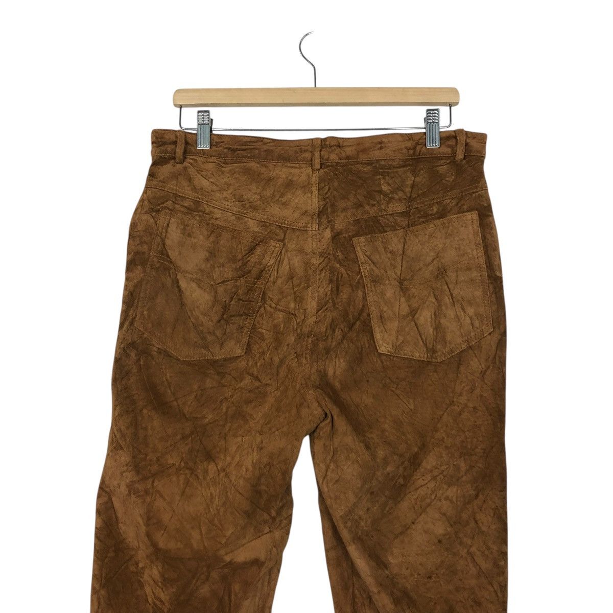 Japanese Brand 🔥VINTAGE SUEDE SOFT LEATHER PANTS BIKER HALLHUBER Size US 32 / EU 48 - 12 Thumbnail