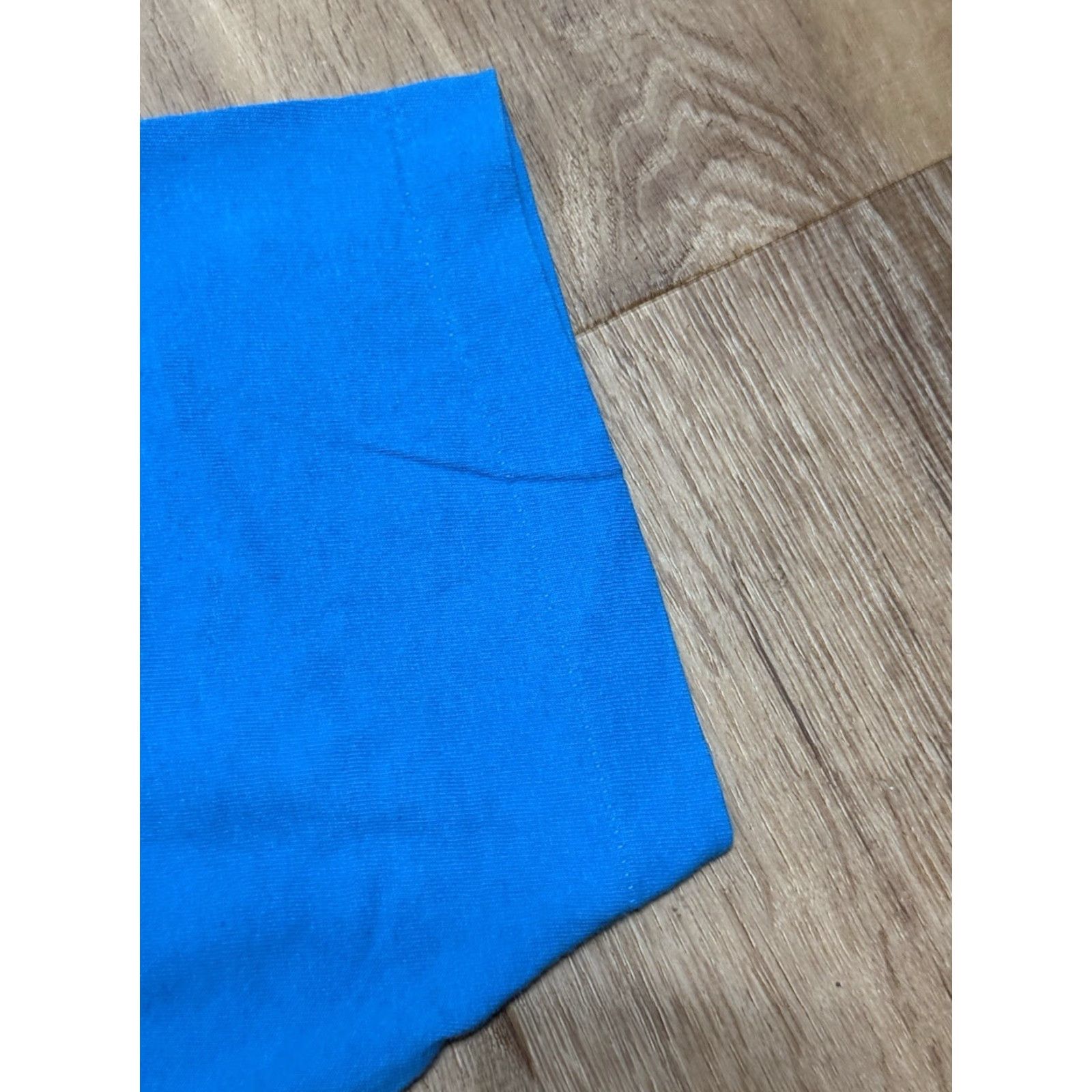 Fruit Of The Loom VINTAGE Fruit of the Loom Jesus Tee Single Stitch Light Blue L Mens Men's T-Shirt 90s Religion Jesus Boys/Girls? Size US L / EU 52-54 / 3 - 5 Thumbnail