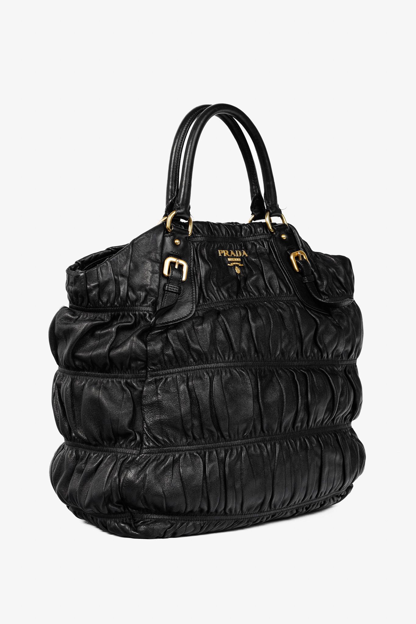 Prada Prada Nero Nappa Gaufre Leather Tote Size ONE SIZE - 2 Thumbnail