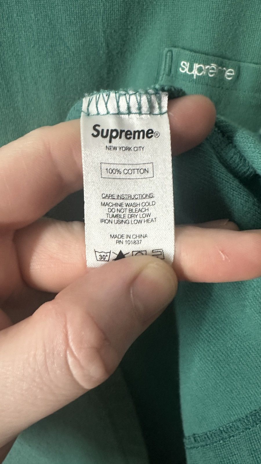 Supreme Supreme Ribbed Pocket Tee 2016 Size US XL / EU 56 / 4 - 4 Thumbnail