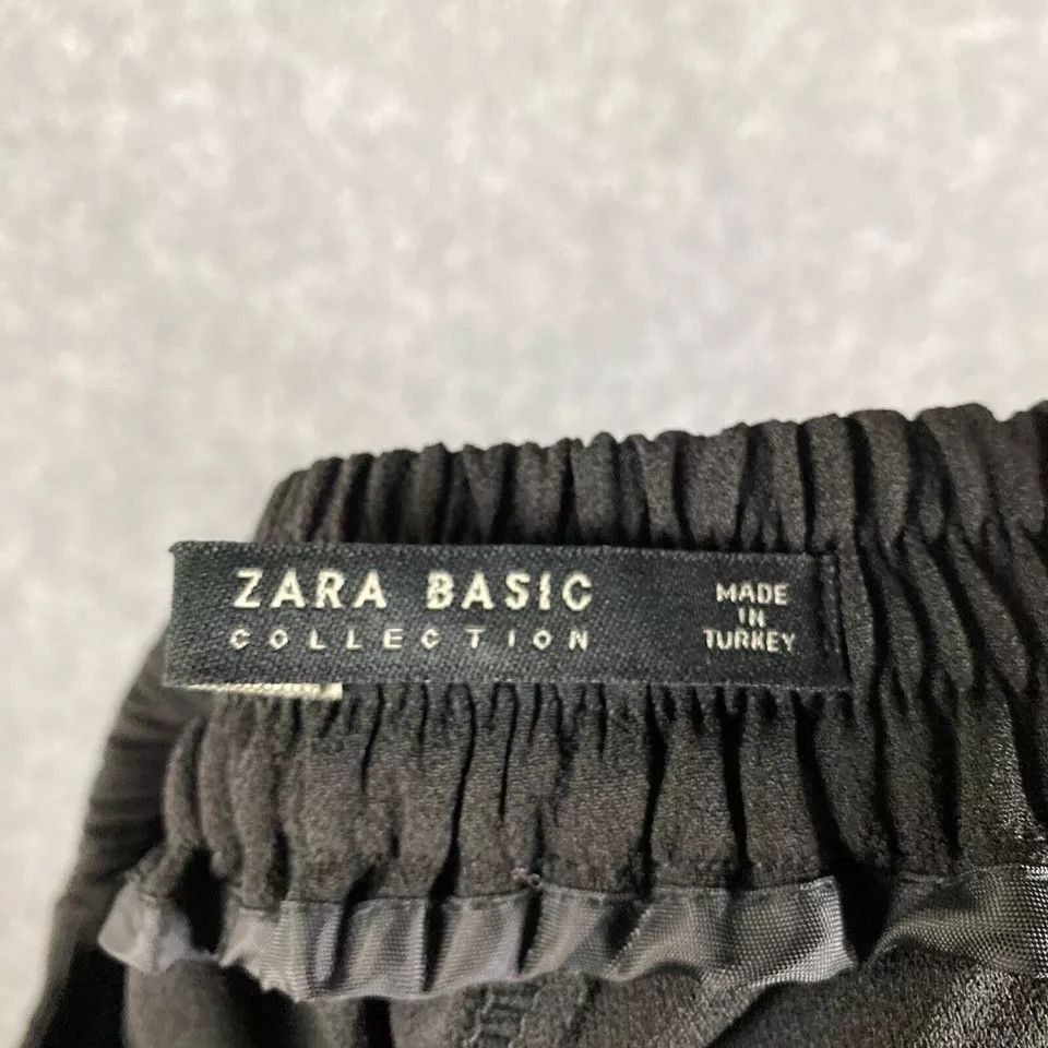 Zara Zara Basic Pants Women's Medium Drawstring Black Polyester M Size 28" / US 6 / IT 42 - 7 Thumbnail