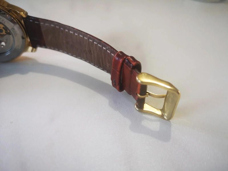 Designer Rotary men's gold dial brown wind movement watch Size ONE SIZE - 12 Thumbnail