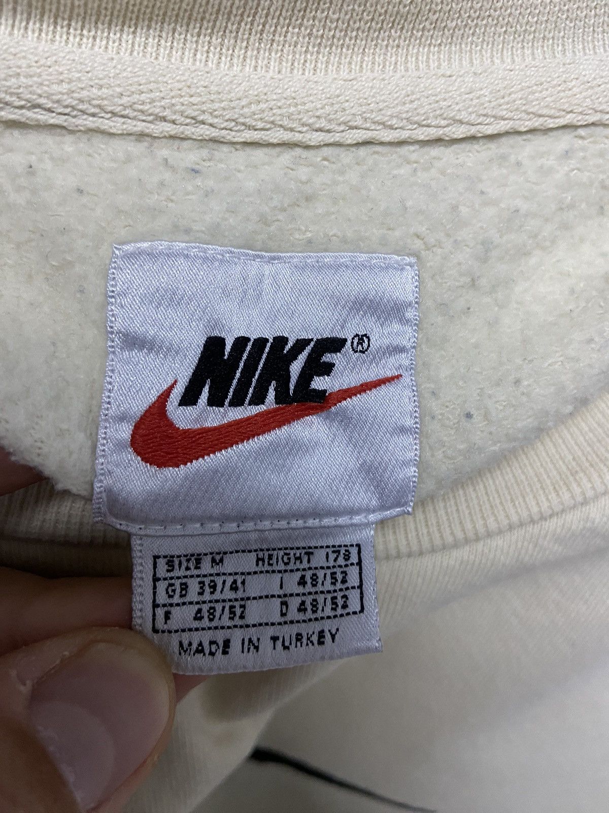Nike × Vintage Nike Sweatshirt big swoosh Logo Vintage 90s Size US M / EU 48-50 / 2 - 5 Thumbnail